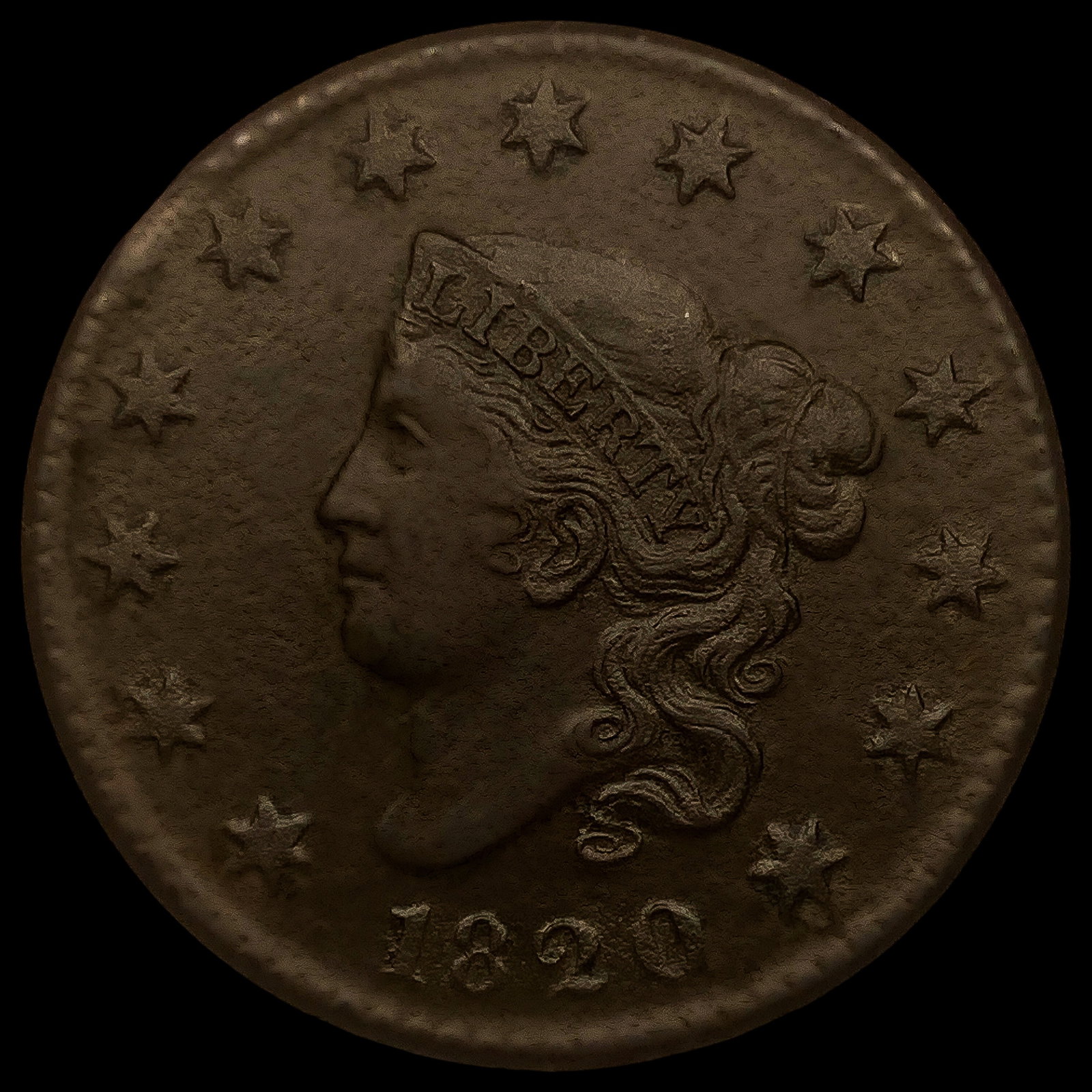 1820 Coronet Head Large Cent (1 of 2)