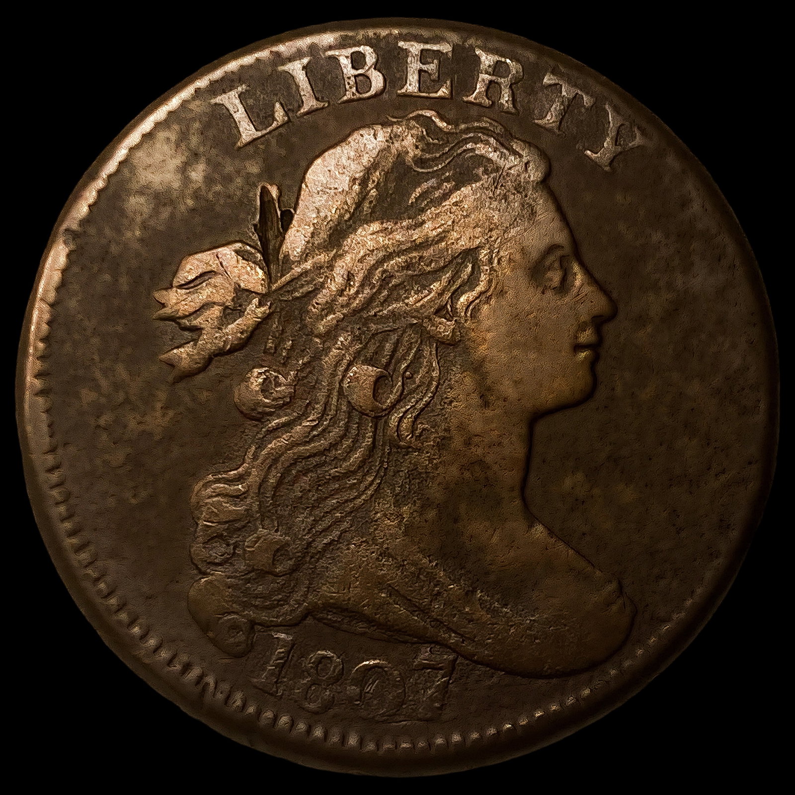 1807/6 Draped Bust Large Cent: 1807/6 Draped Bust Large Cent