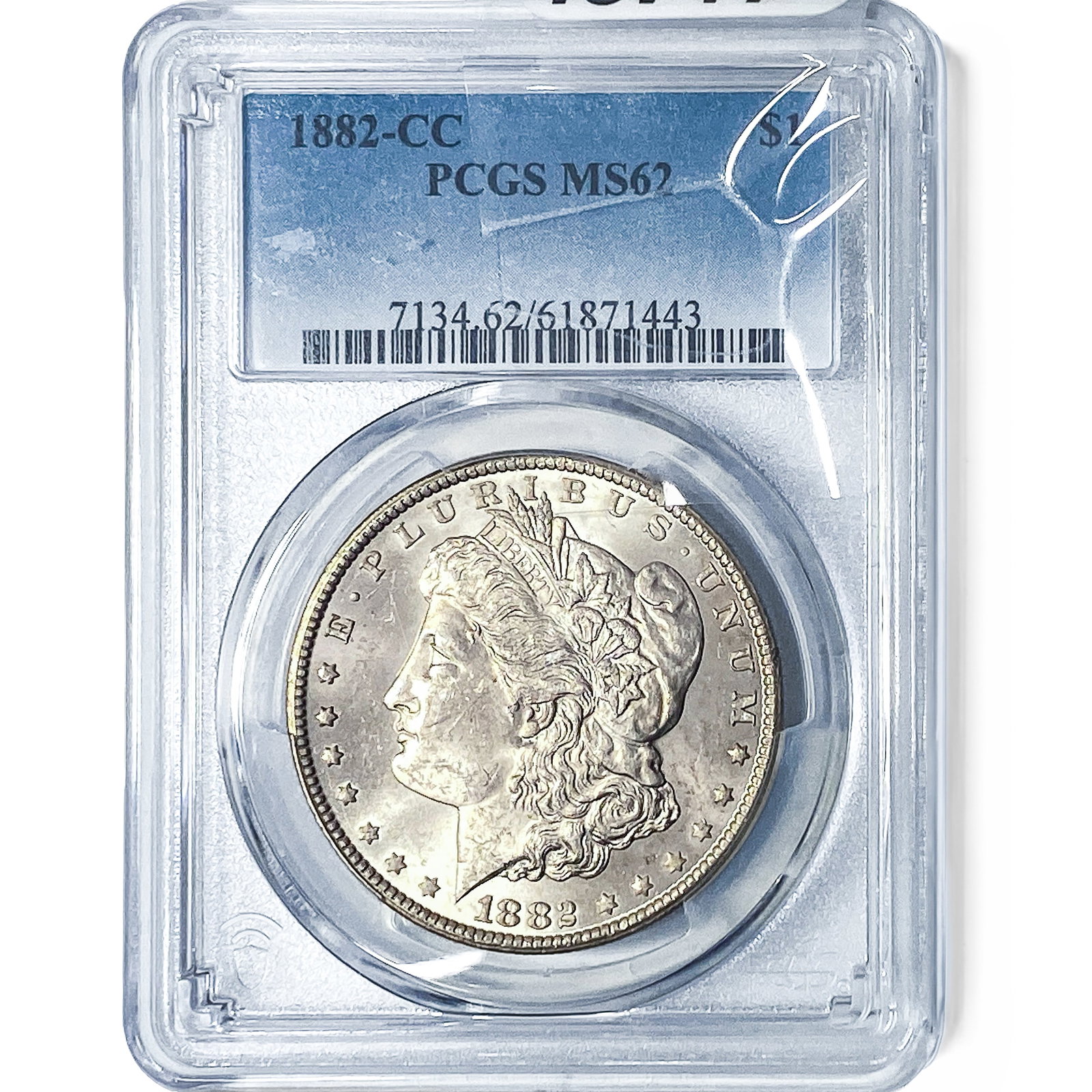 1882-CC Morgan Silver Dollar PCGS MS62: 1882-CC Morgan Silver Dollar PCGS MS62