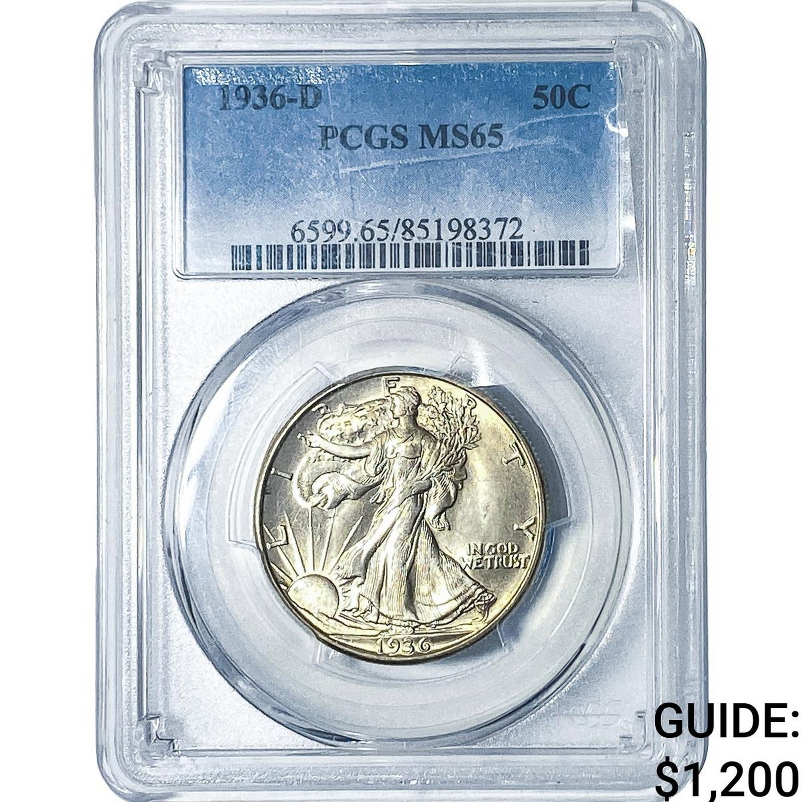 1936-D Walking Liberty Half Dollar PCGS MS65 (1 of 4)