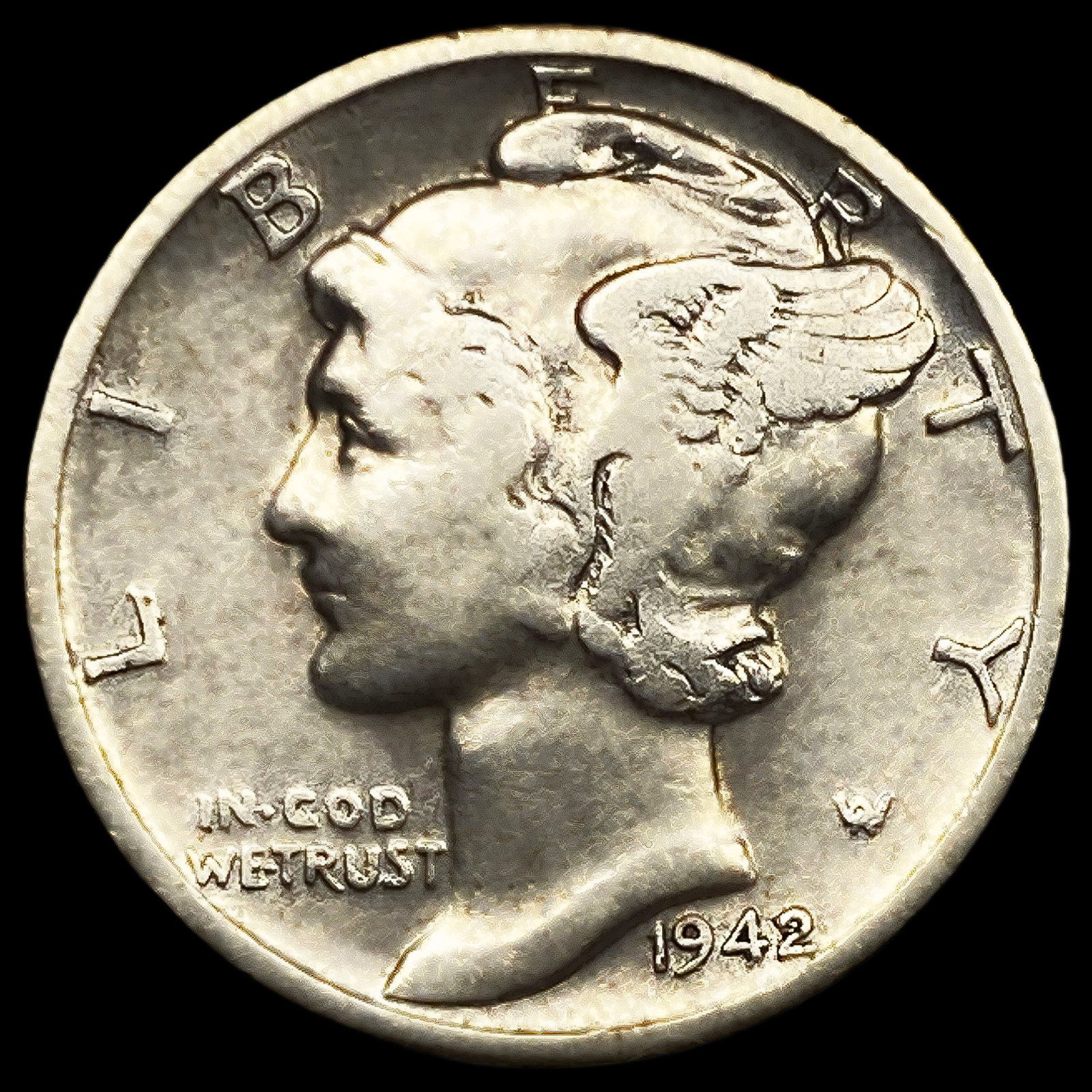 1942/1-D Mercury Dime (1 of 2)
