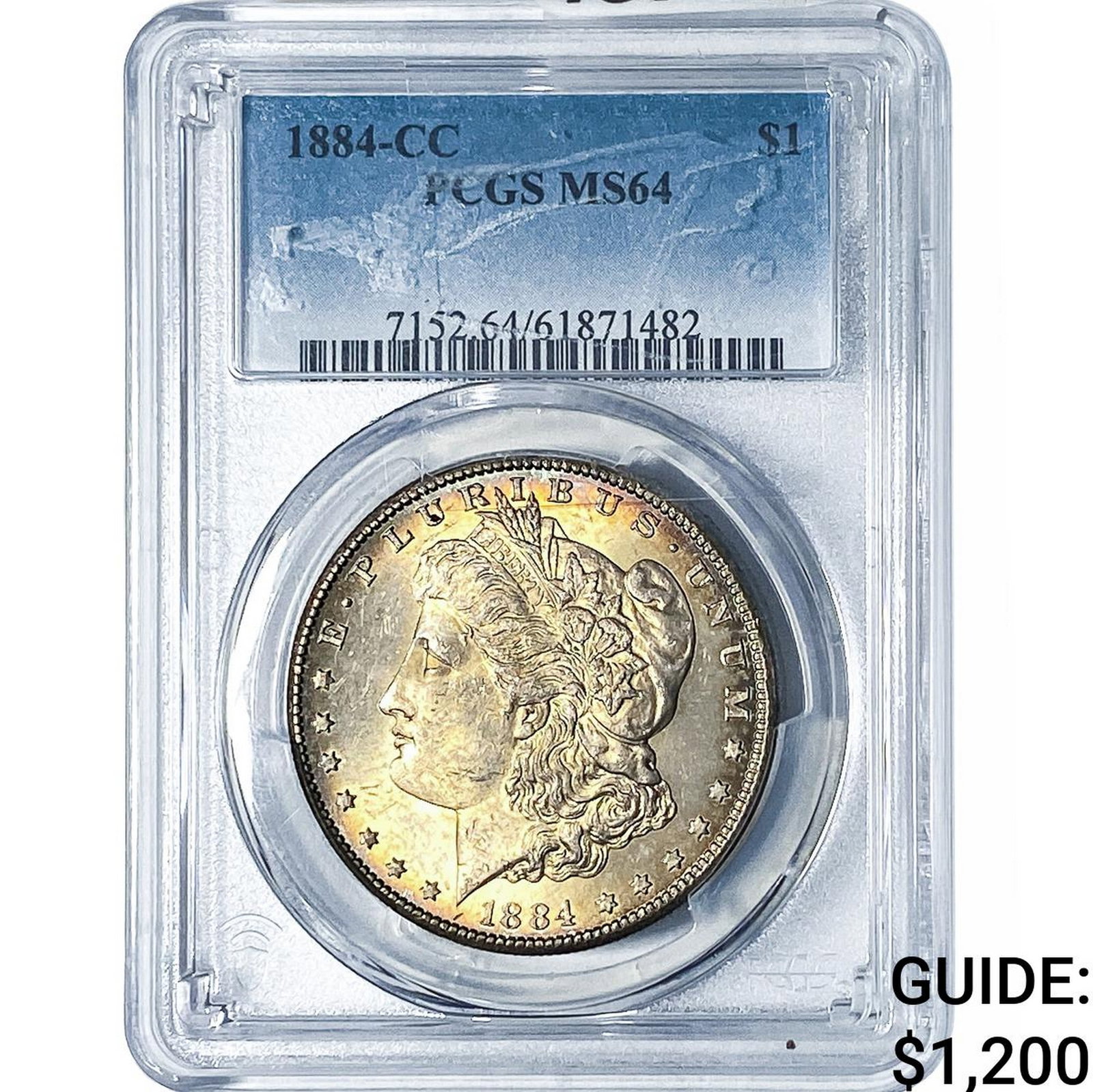 1884-CC Morgan Silver Dollar PCGS MS64: 1884-CC Morgan Silver Dollar PCGS MS64