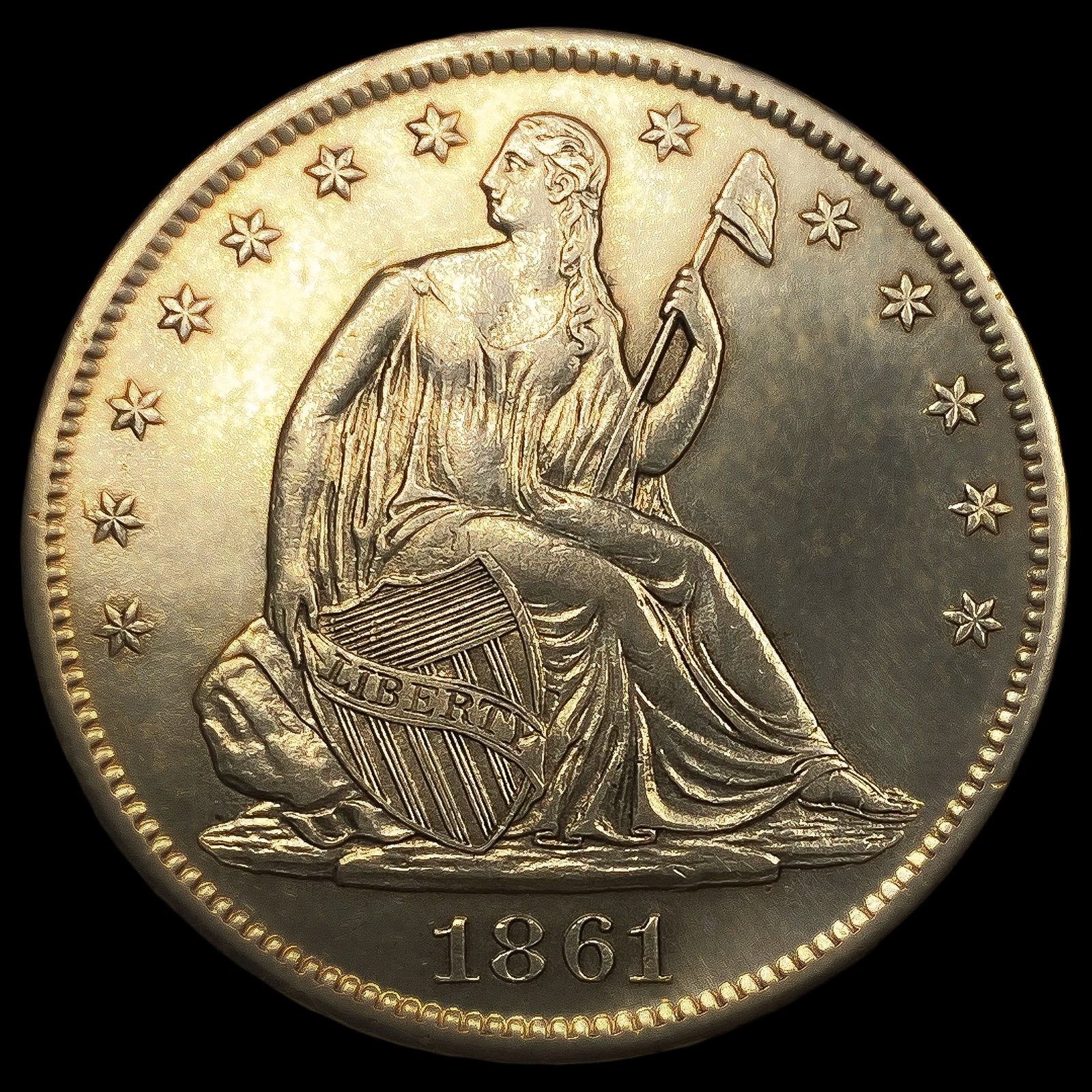 1861-S Seated Liberty Half Dollar: 1861-S Seated Liberty Half Dollar