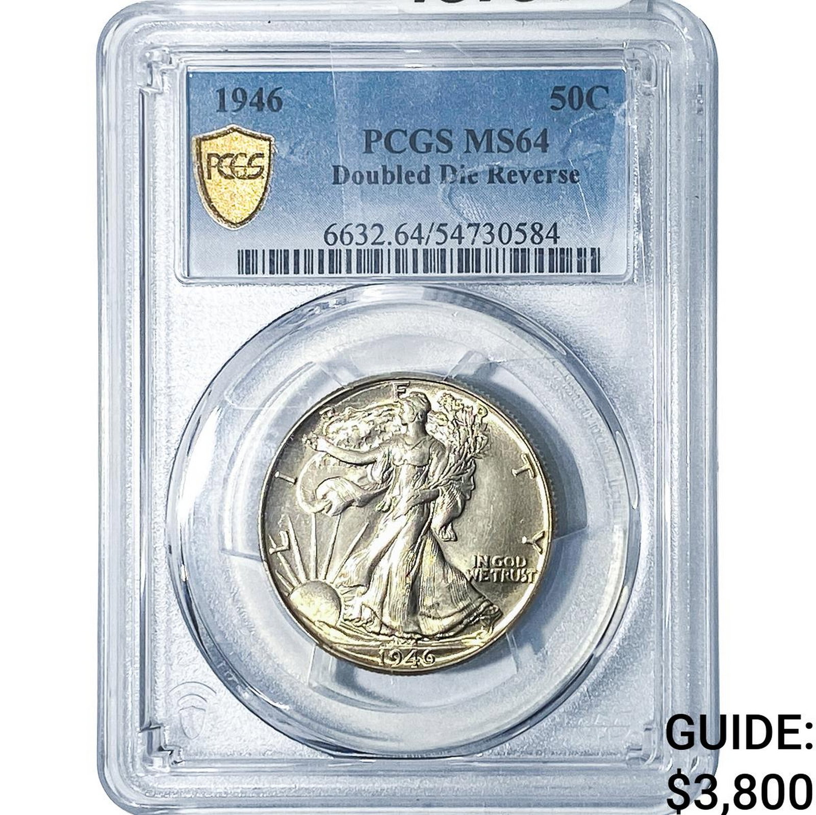 1946 Walking Liberty Half Dollar PCGS MS64 Doubled Die Reverse (1 of 4)