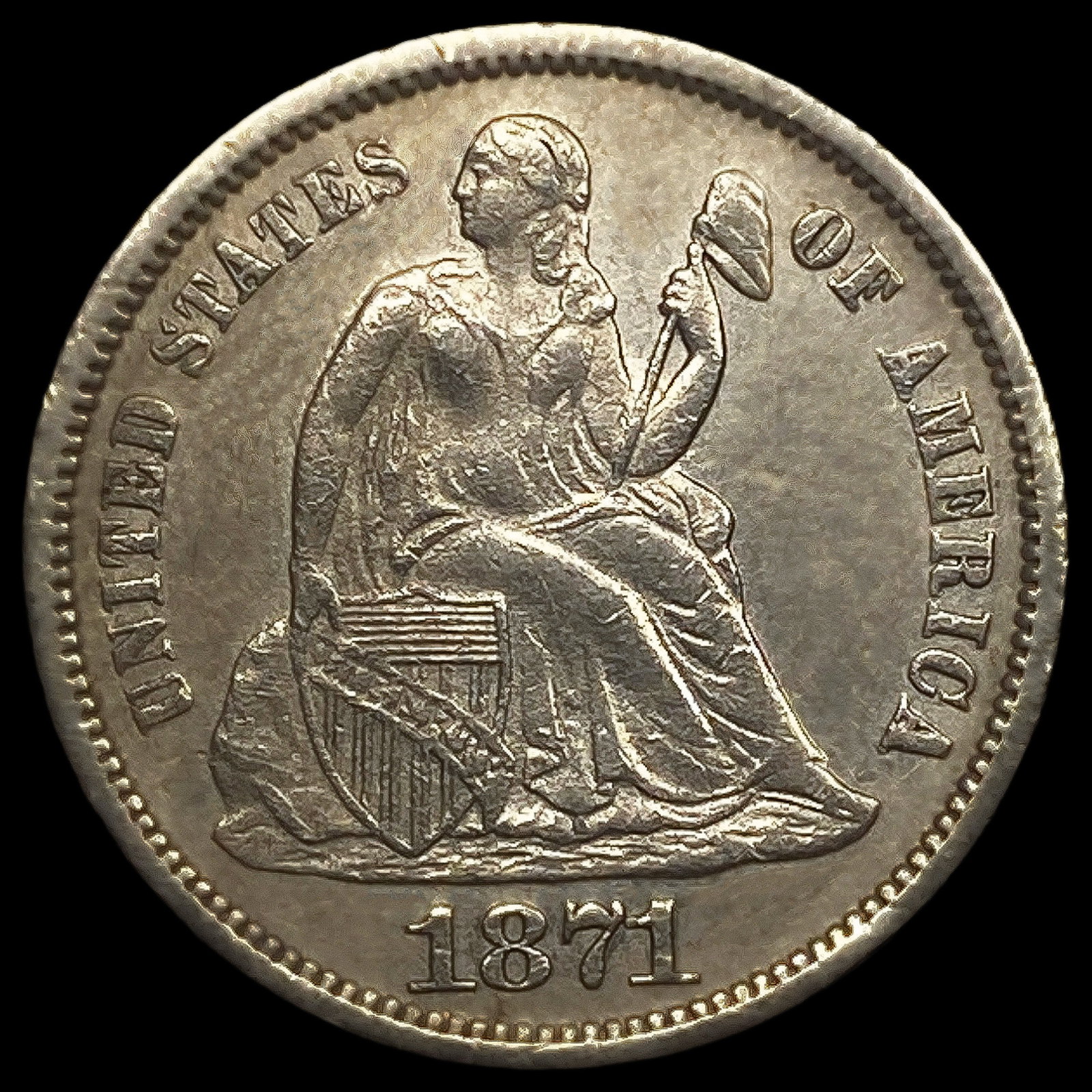 1871-S Seated Liberty Dime: 1871-S Seated Liberty Dime