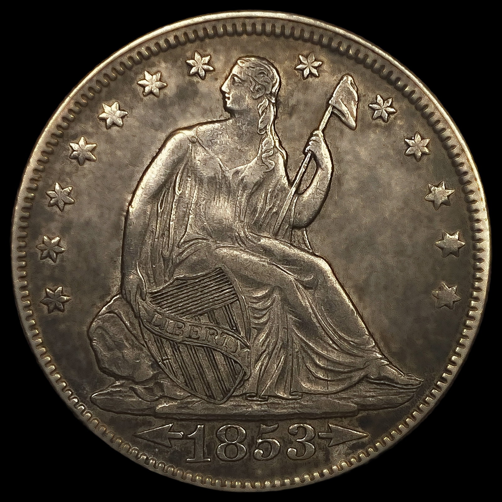 1853 Seated Liberty Half Dollar (1 of 2)