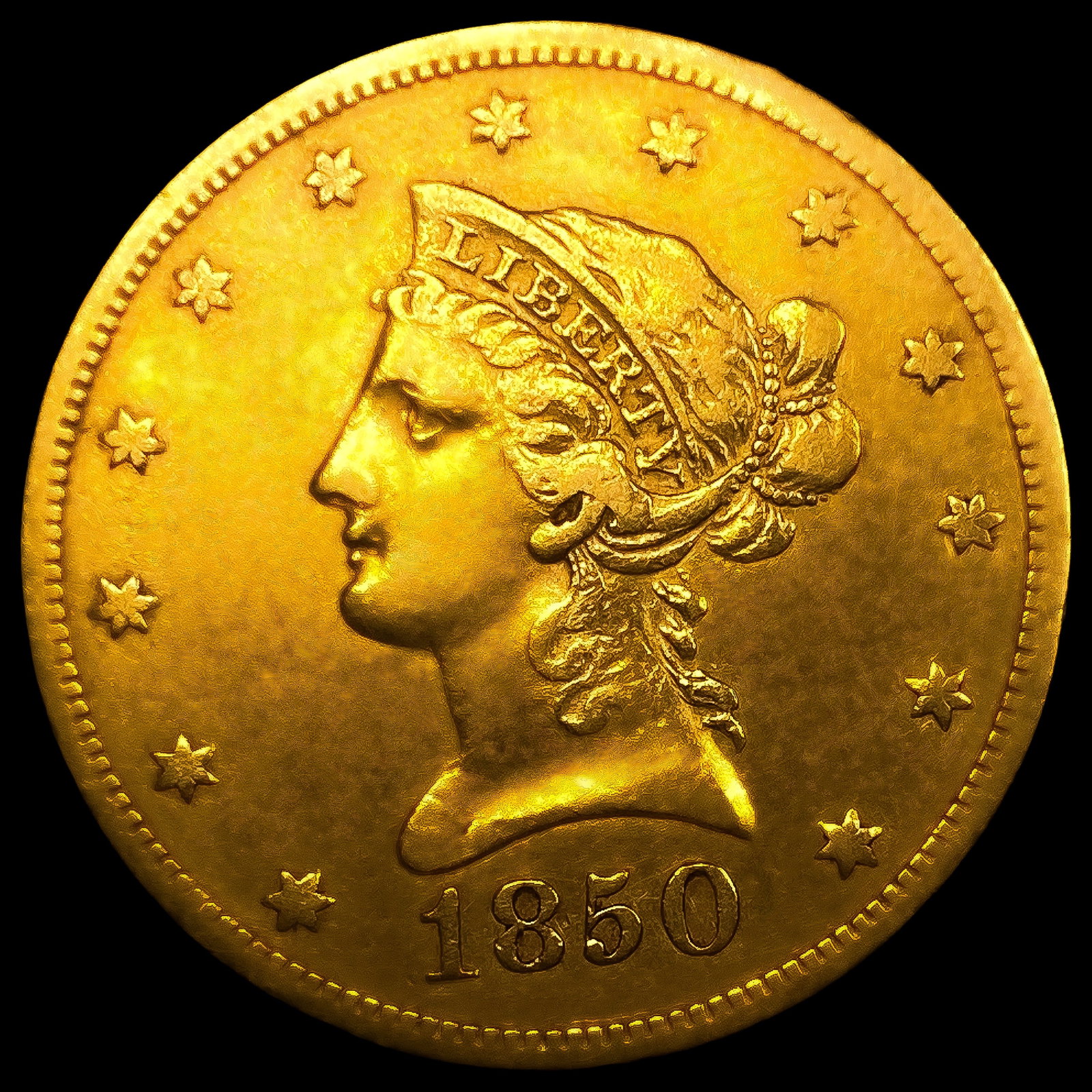 1850 $10 Gold Eagle: 1850 $10 Gold Eagle
