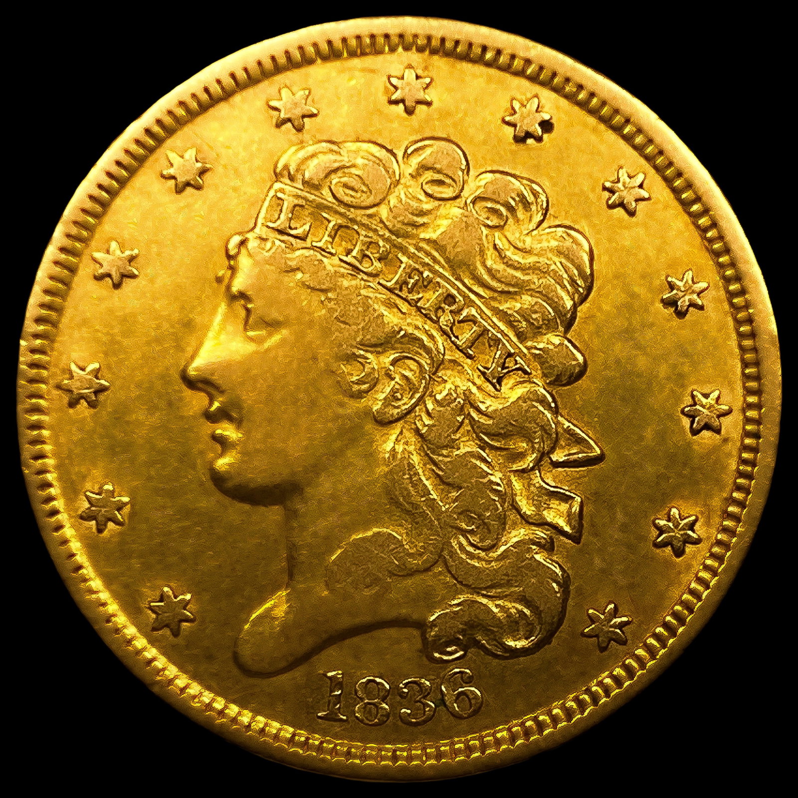 1836 $5 Gold Half Eagle: 1836 $5 Gold Half Eagle