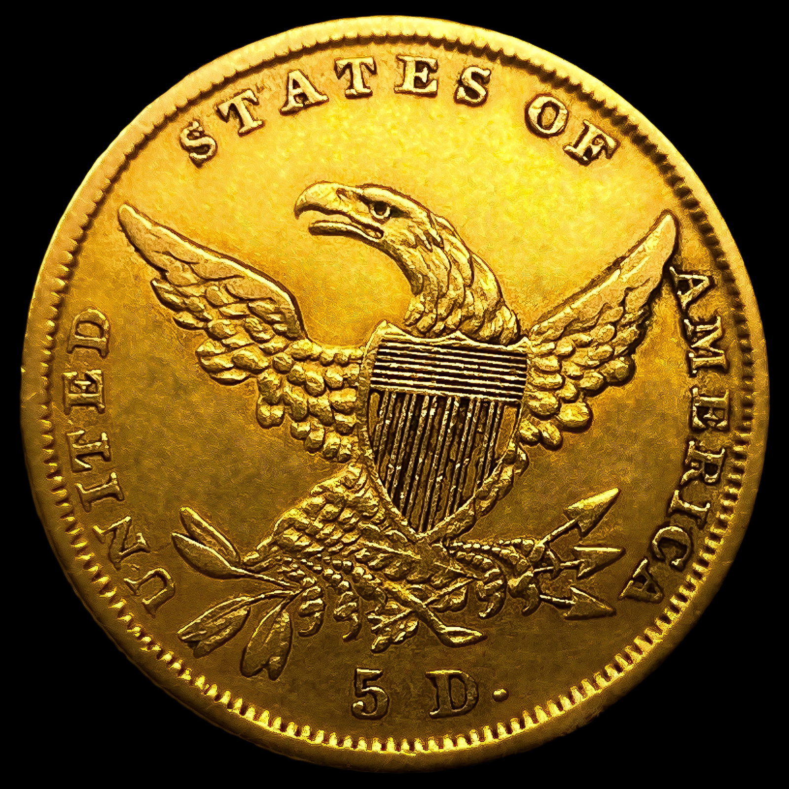 1836 $5 Gold Half Eagle - 2