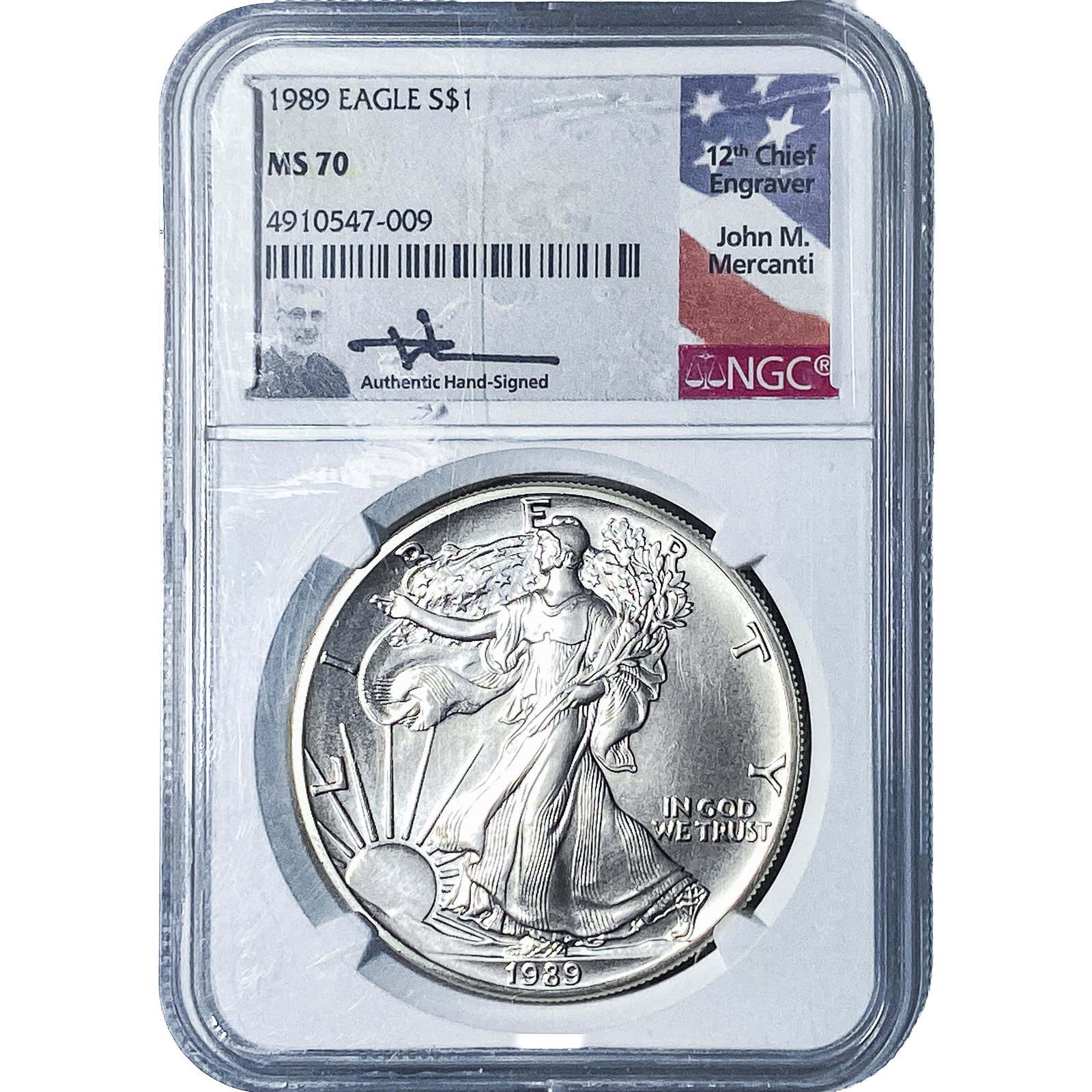 1989 Silver Eagle NGC MS70: 1989 Silver Eagle NGC MS70
