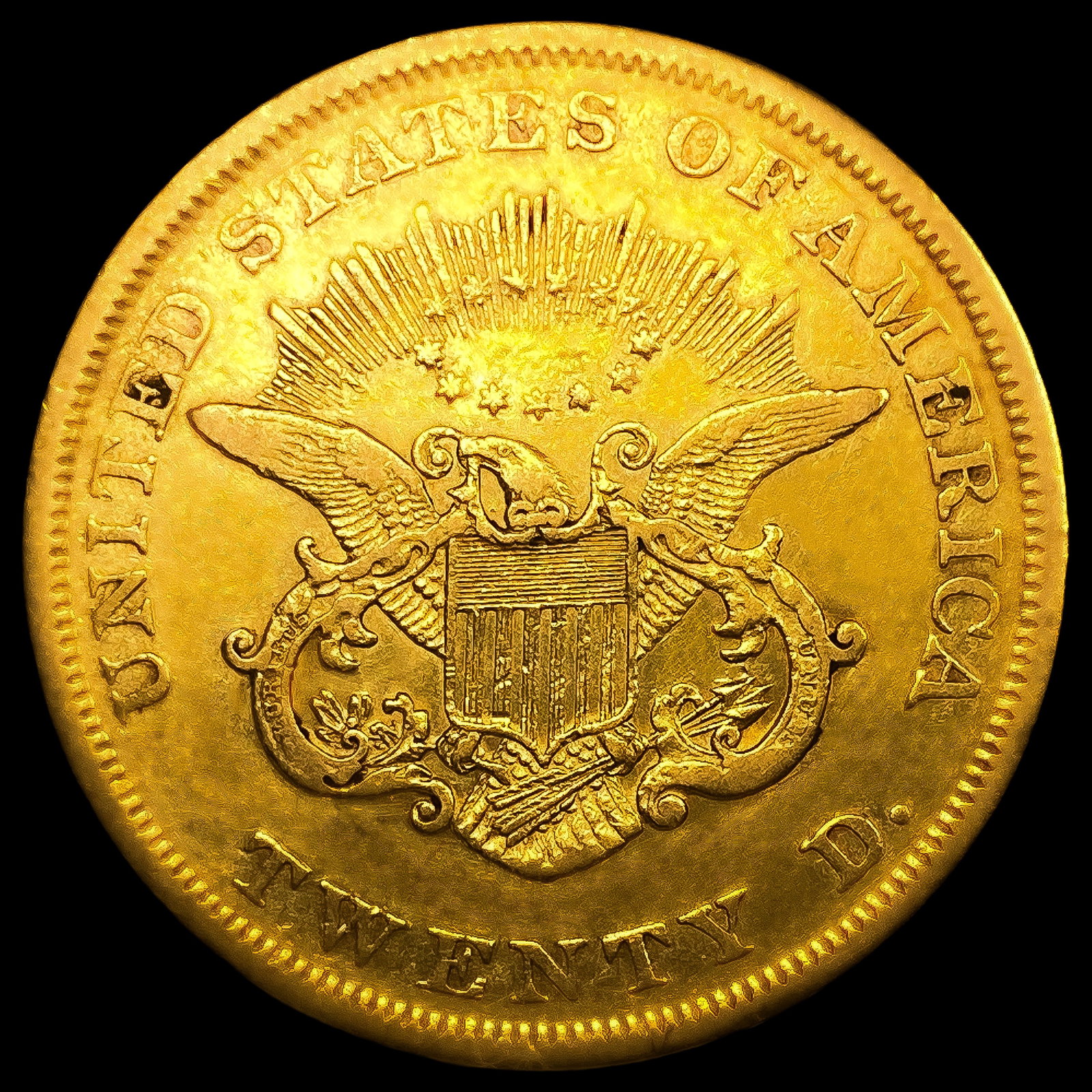 1851 $20 Gold Double Eagle - 2