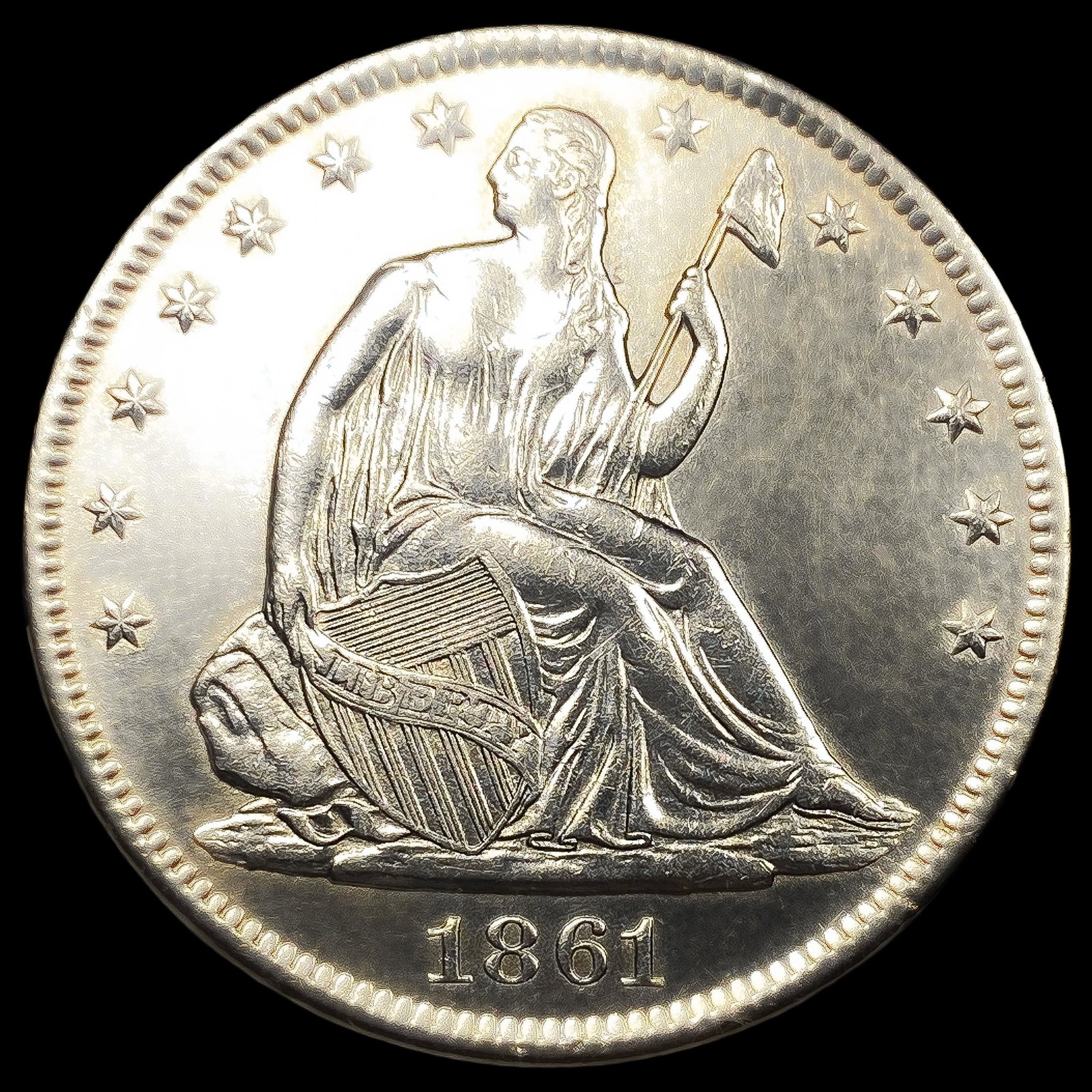 1861-S Seated Liberty Half Dollar: 1861-S Seated Liberty Half Dollar