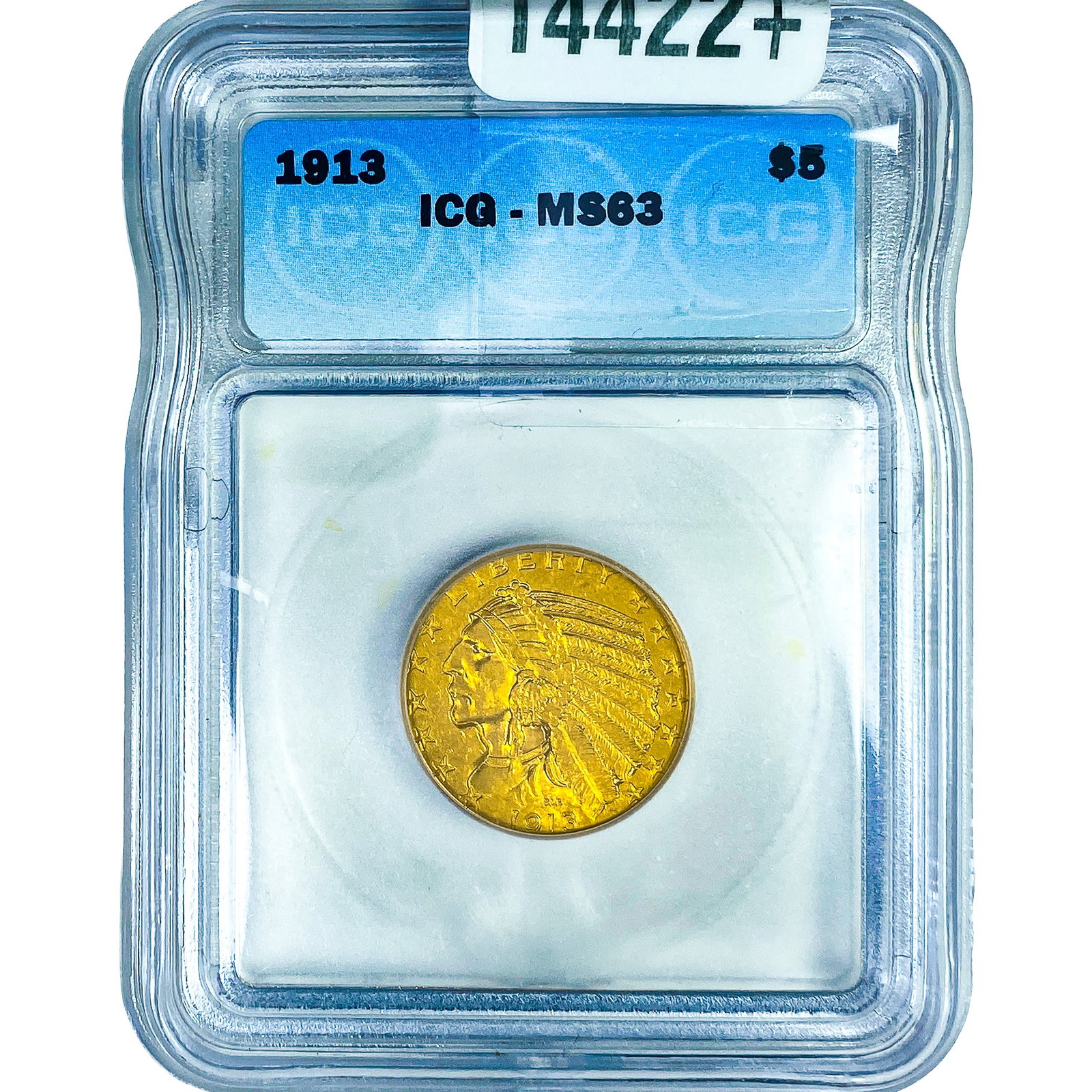 1913 $5 Gold Half Eagle ICG MS63: 1913 $5 Gold Half Eagle ICG MS63