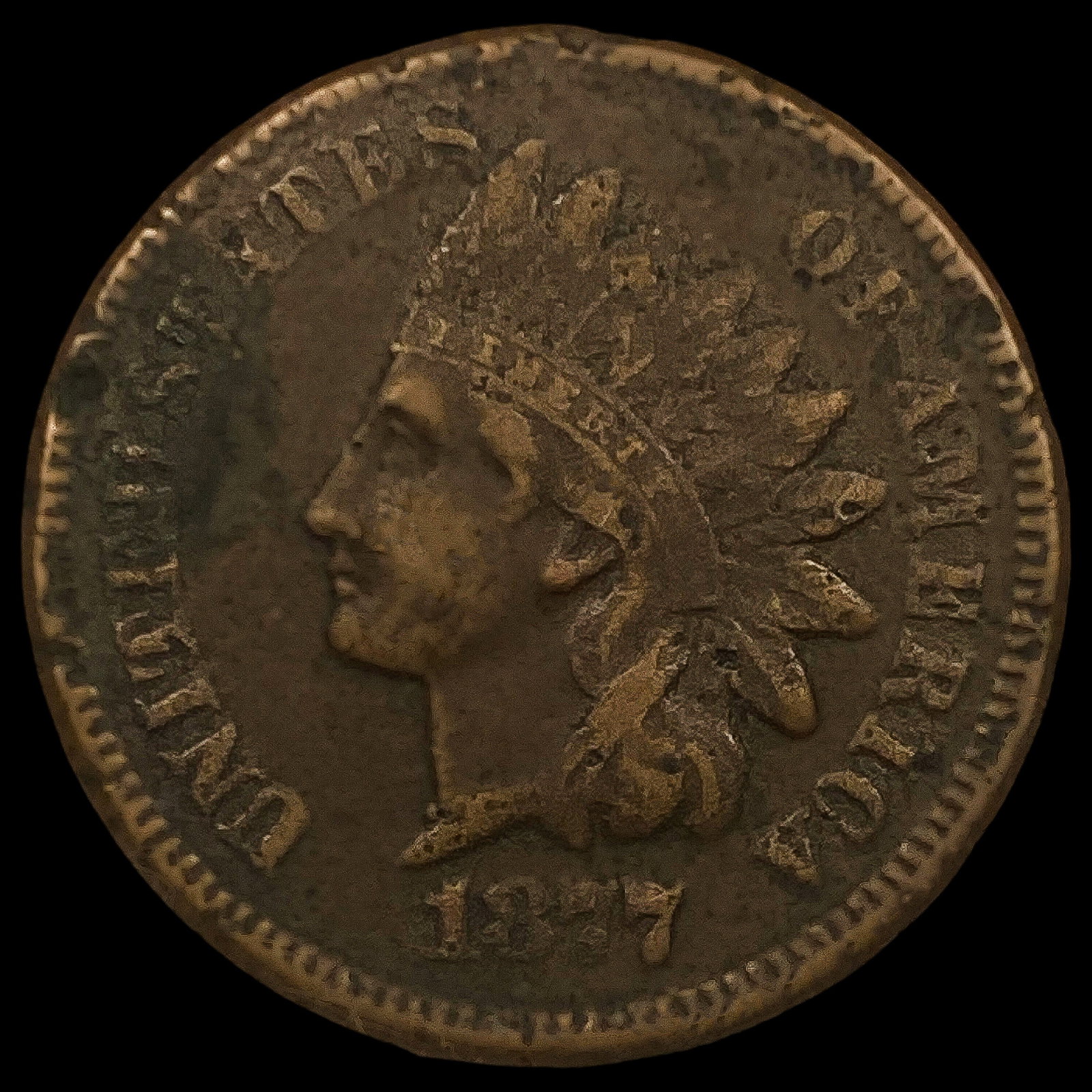 1877 Indian Head Cent (1 of 2)