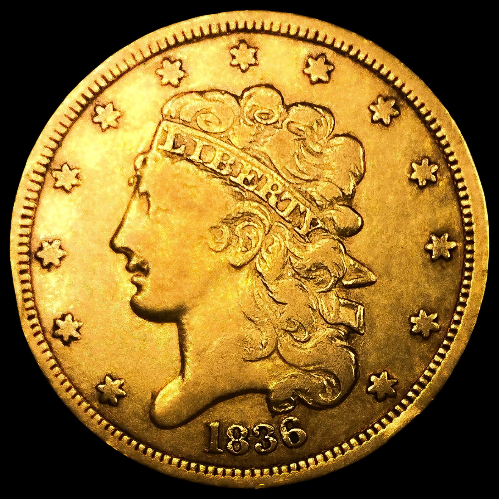 1836 $5 Gold Half Eagle: 1836 $5 Gold Half Eagle