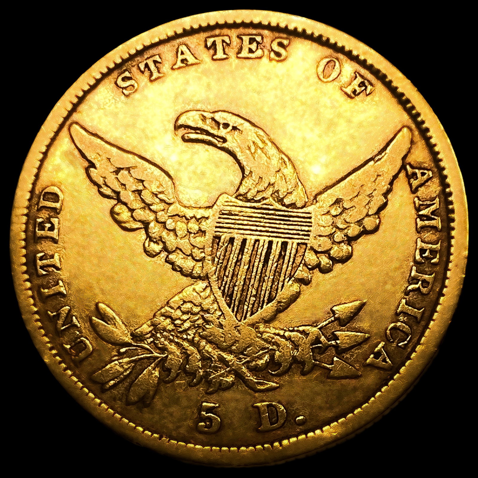 1836 $5 Gold Half Eagle - 2