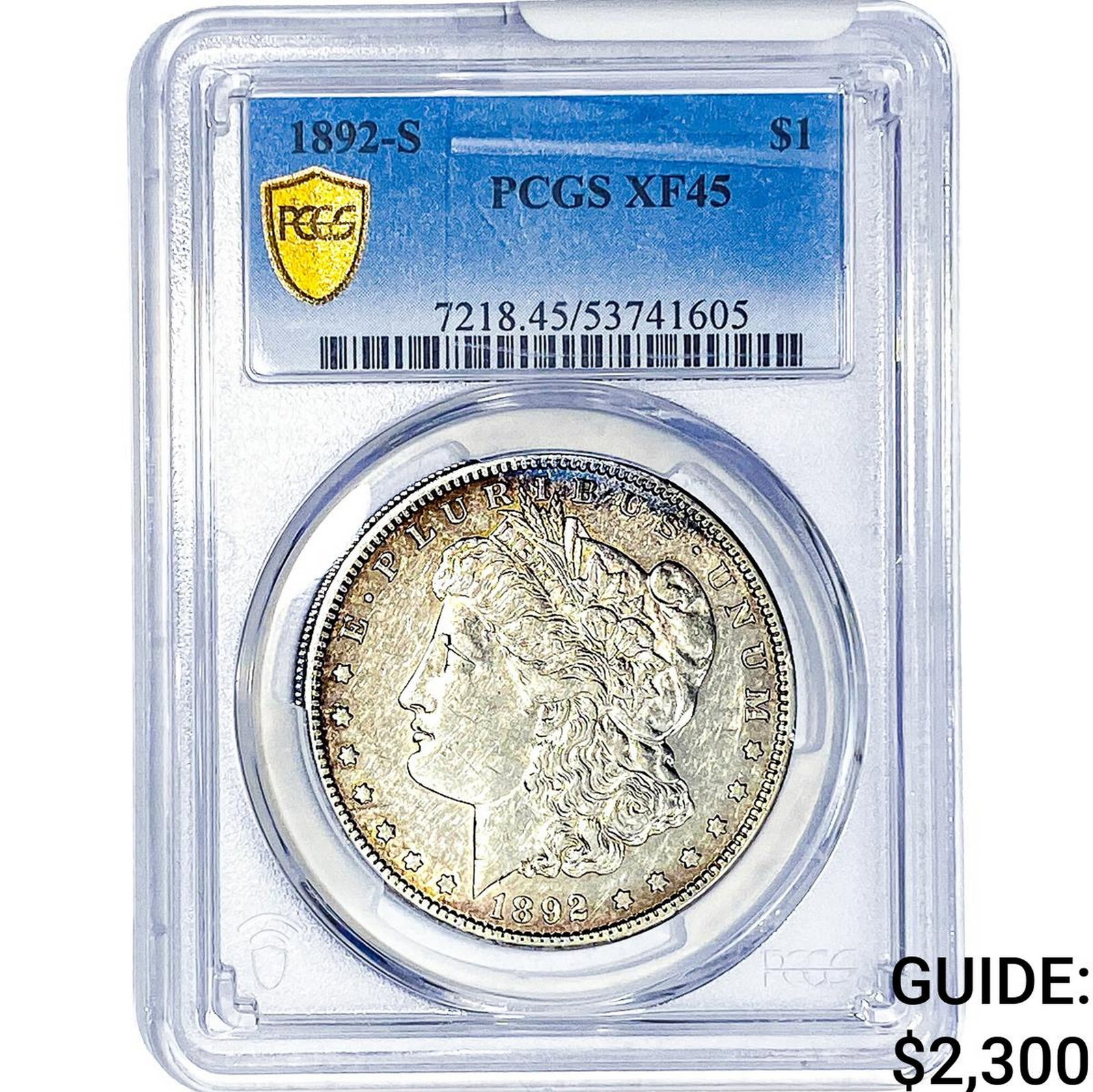 1892-S Morgan Silver Dollar PCGS XF45: 1892-S Morgan Silver Dollar PCGS XF45