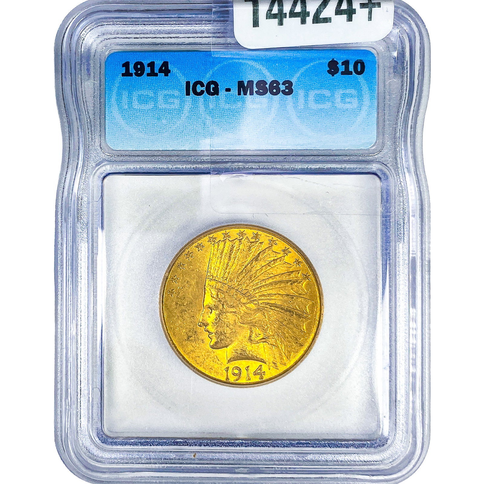 1914 $10 Gold Eagle ICG MS63: 1914 $10 Gold Eagle ICG MS63