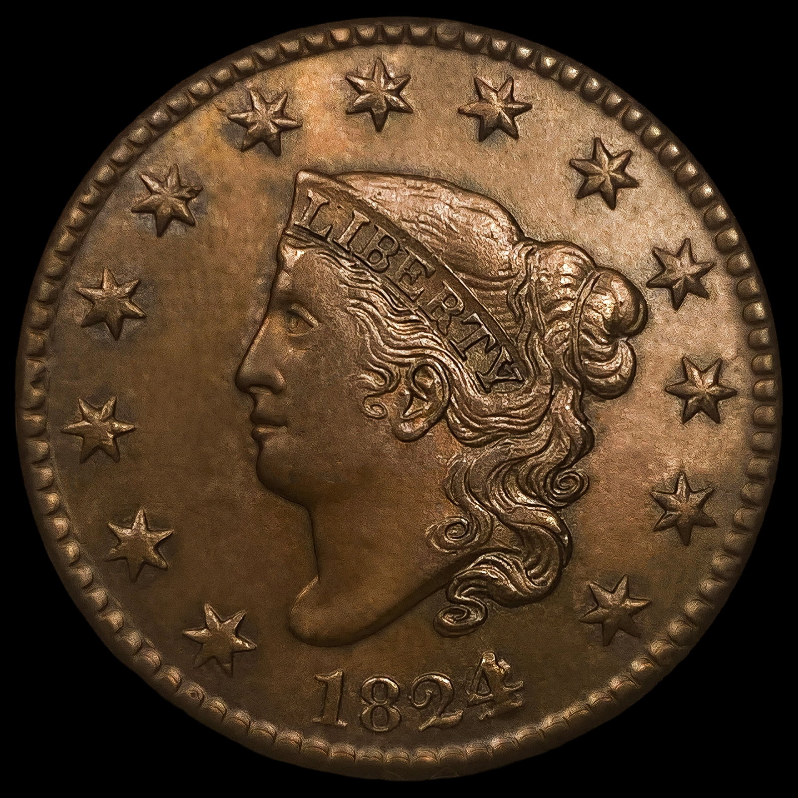 1824/2 Coronet Head Large Cent (1 of 2)