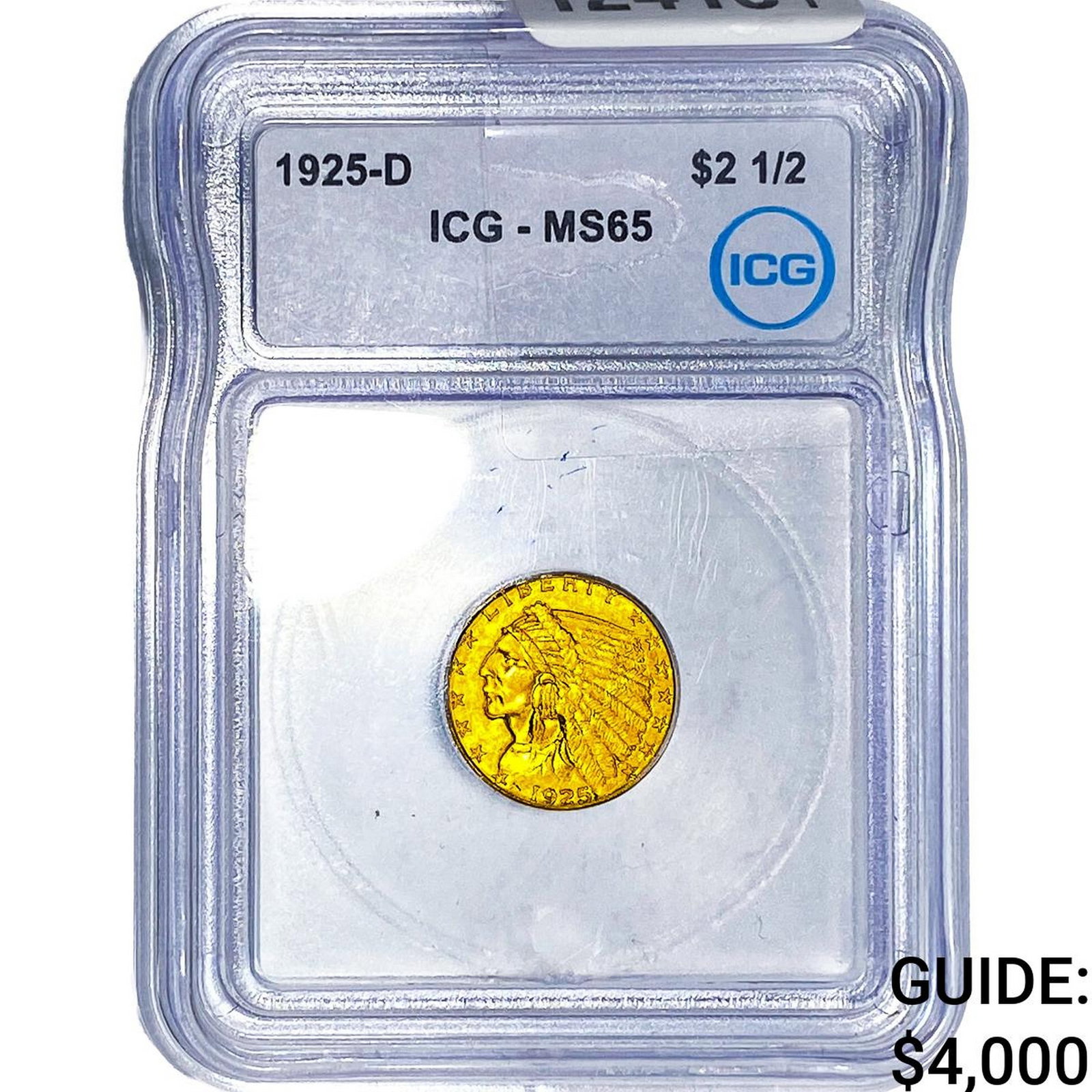 1925-D $2.50 Gold Quarter Eagle ICG MS65: 1925-D $2.50 Gold Quarter Eagle ICG MS65
