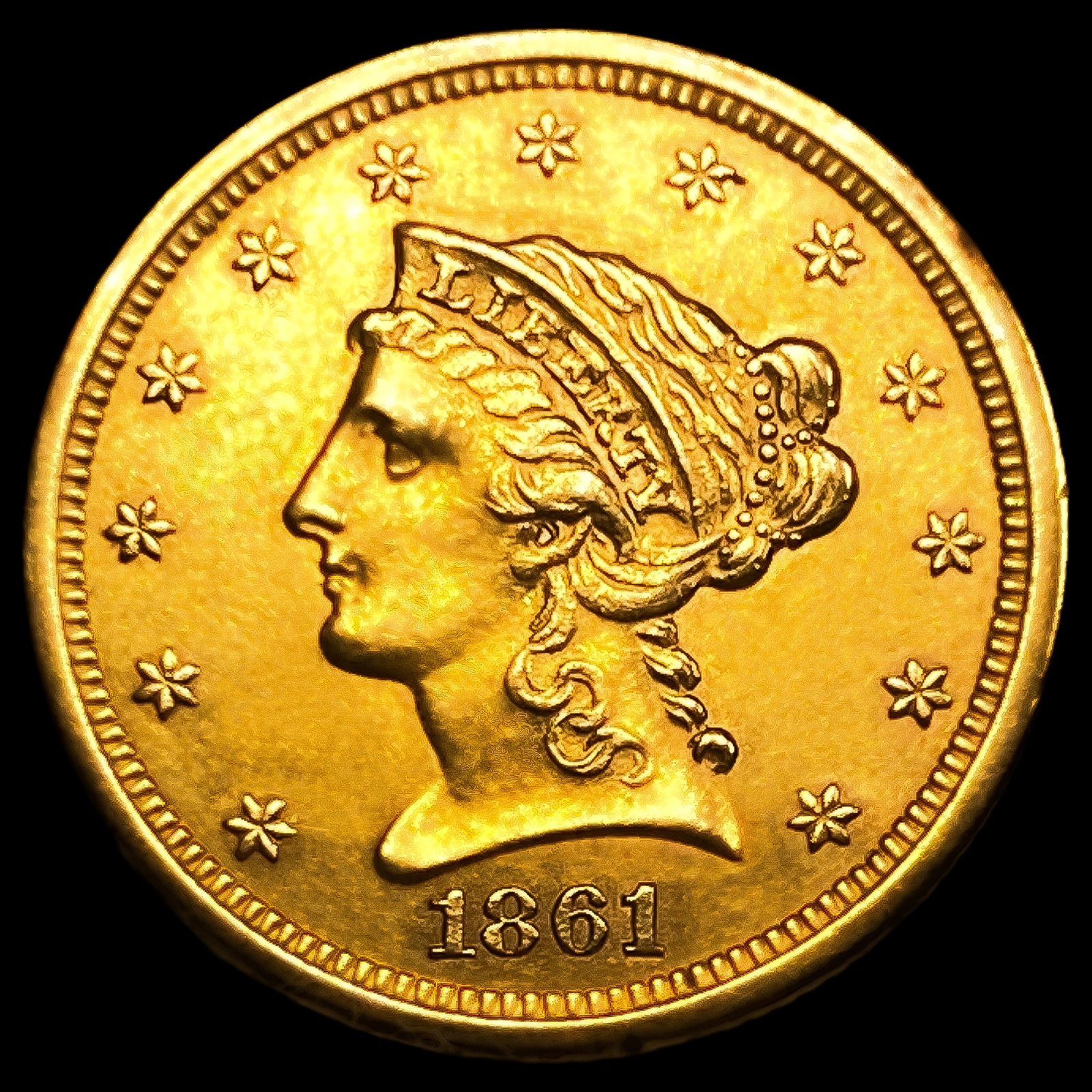 1861-S $2.50 Gold Quarter Eagle: 1861-S $2.50 Gold Quarter Eagle