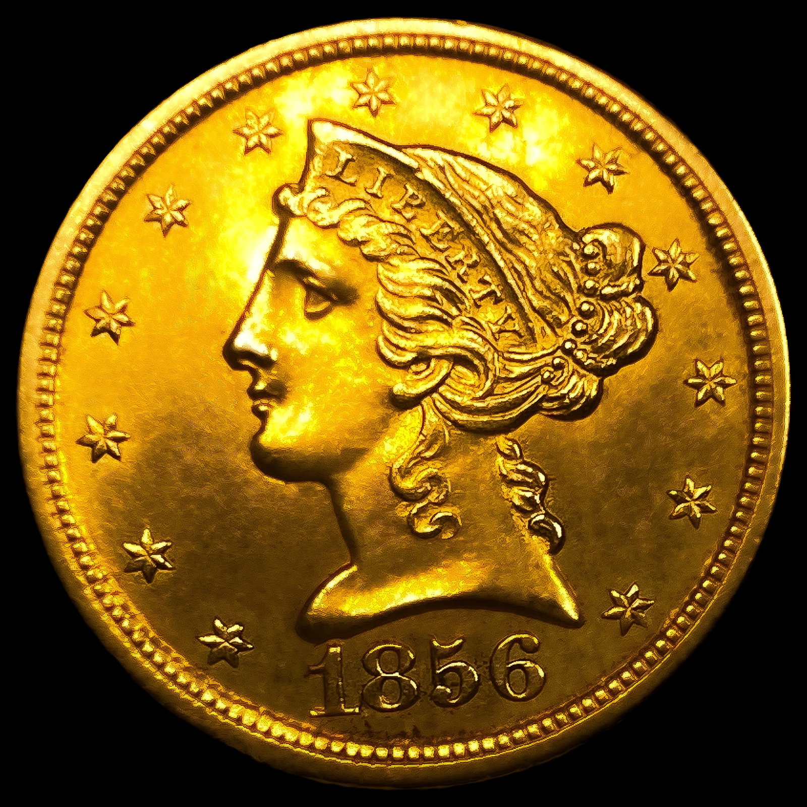 1856-O $5 Gold Half Eagle: 1856-O $5 Gold Half Eagle