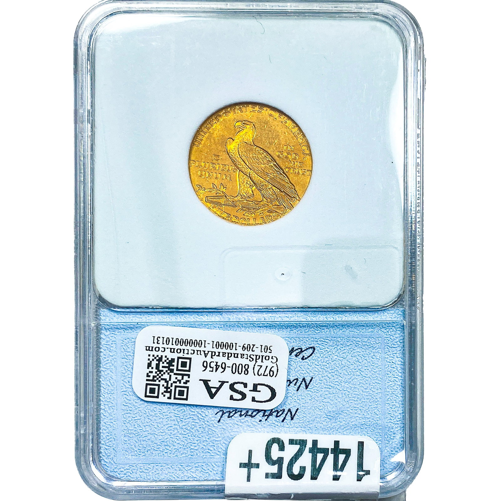 1909-D $5 Gold Half Eagle NNC MS64 - 2