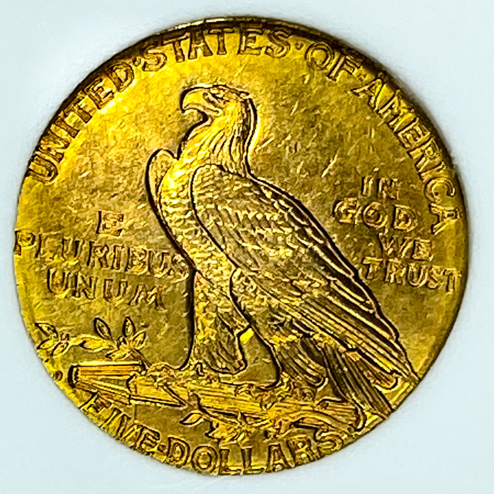 1909-D $5 Gold Half Eagle NNC MS64 - 4
