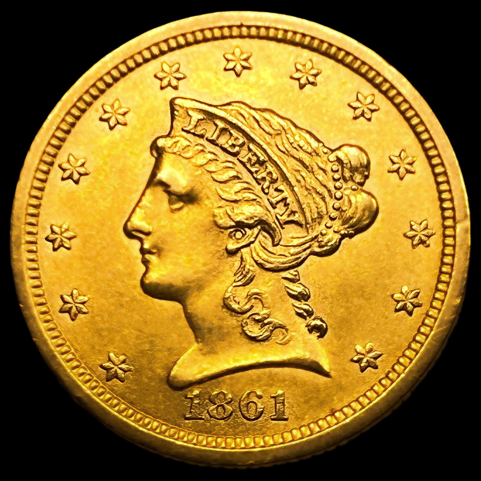 1861 $2.50 Gold Quarter Eagle: 1861 $2.50 Gold Quarter Eagle