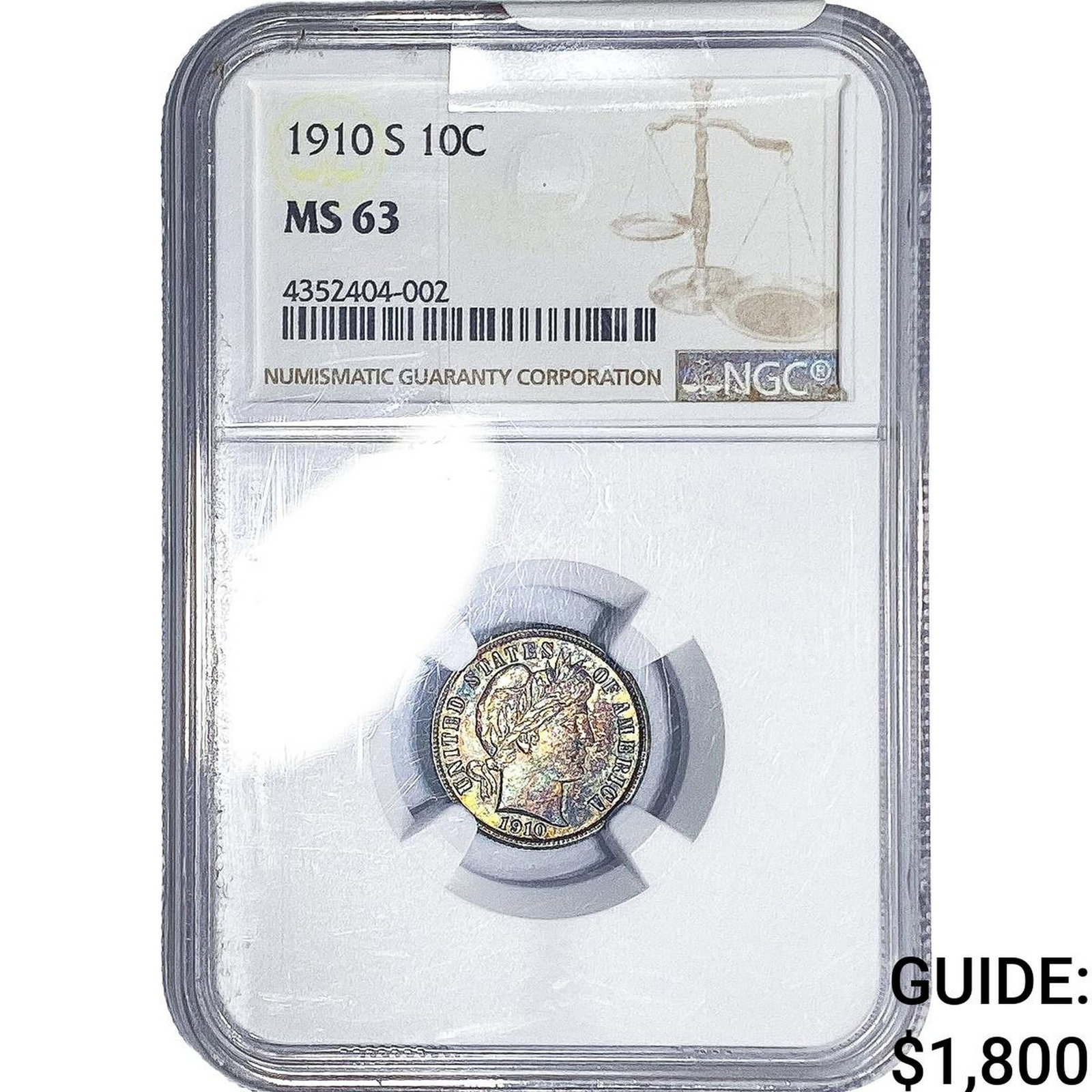 1910-S Barber Dime NGC MS63 (1 of 4)