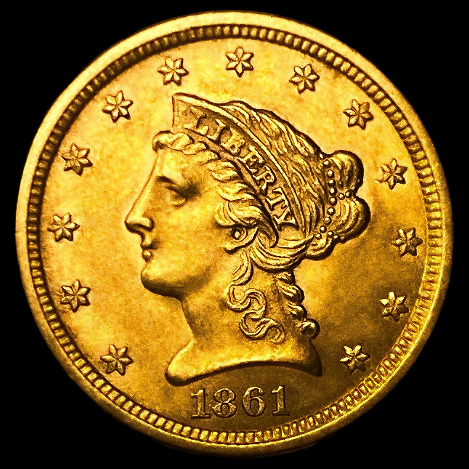 1861 $2.50 Gold Quarter Eagle: 1861 $2.50 Gold Quarter Eagle