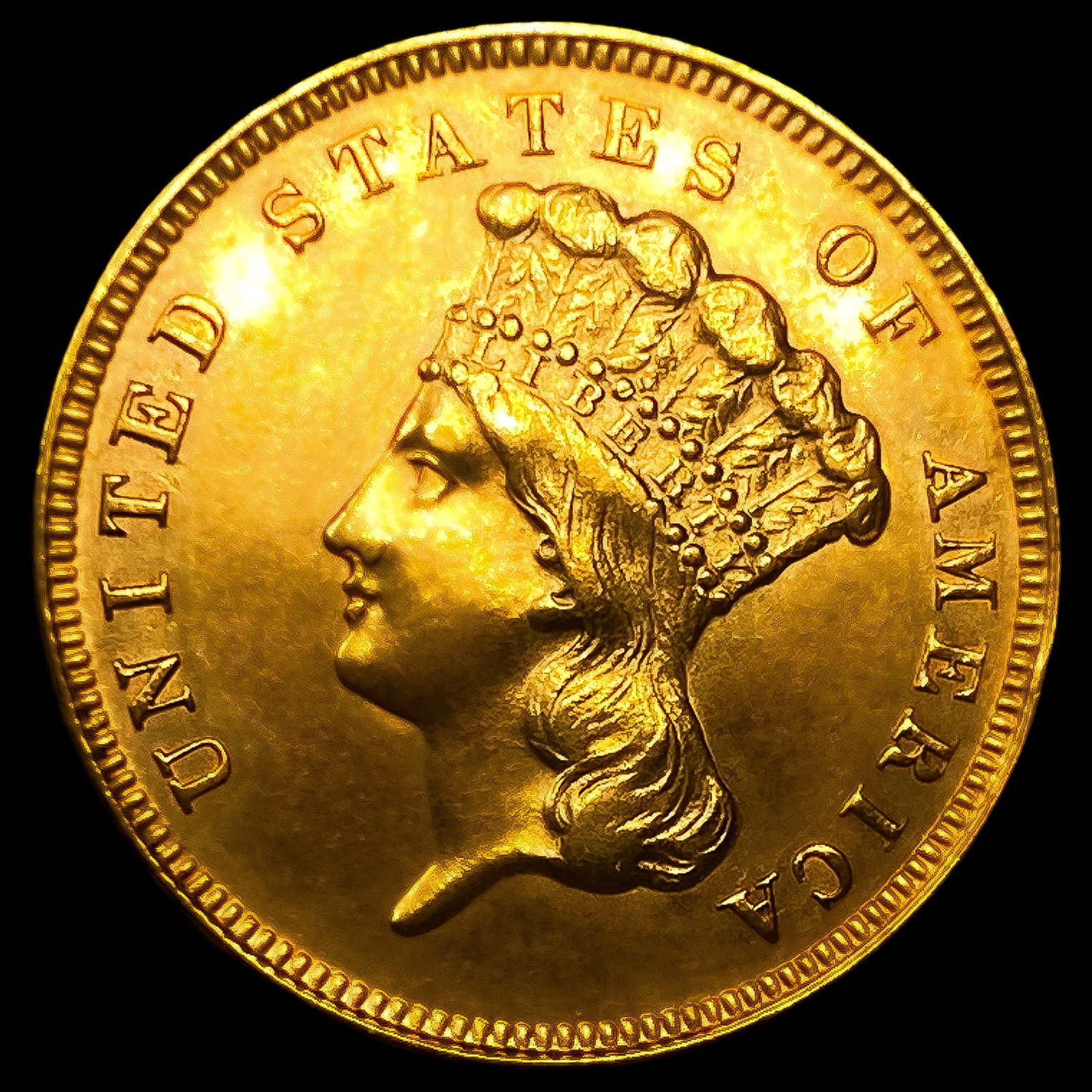 1889 $3 Gold Piece: 1889 $3 Gold Piece