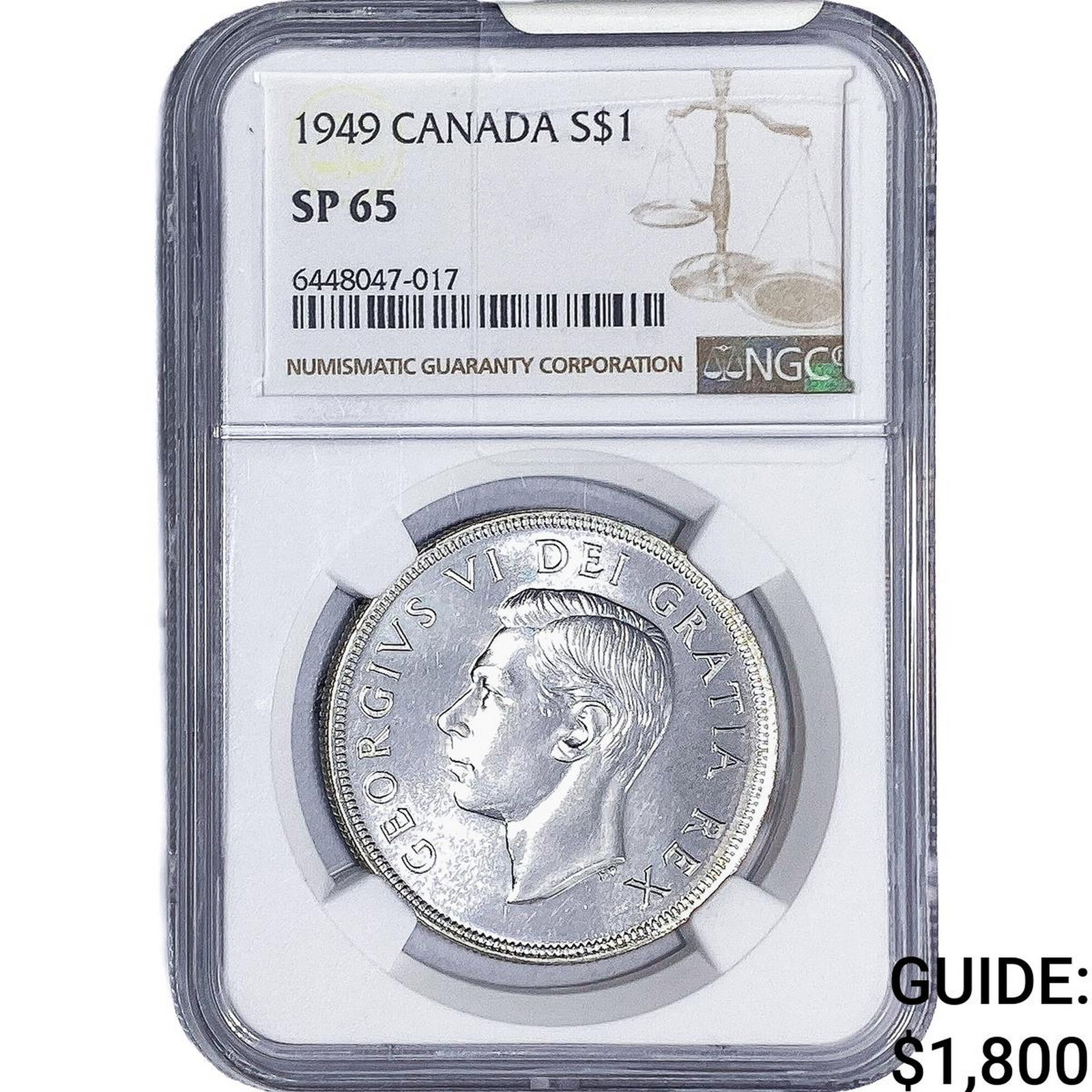 1949 Canada Silver Dollar - George VI NGC SP65 (1 of 4)