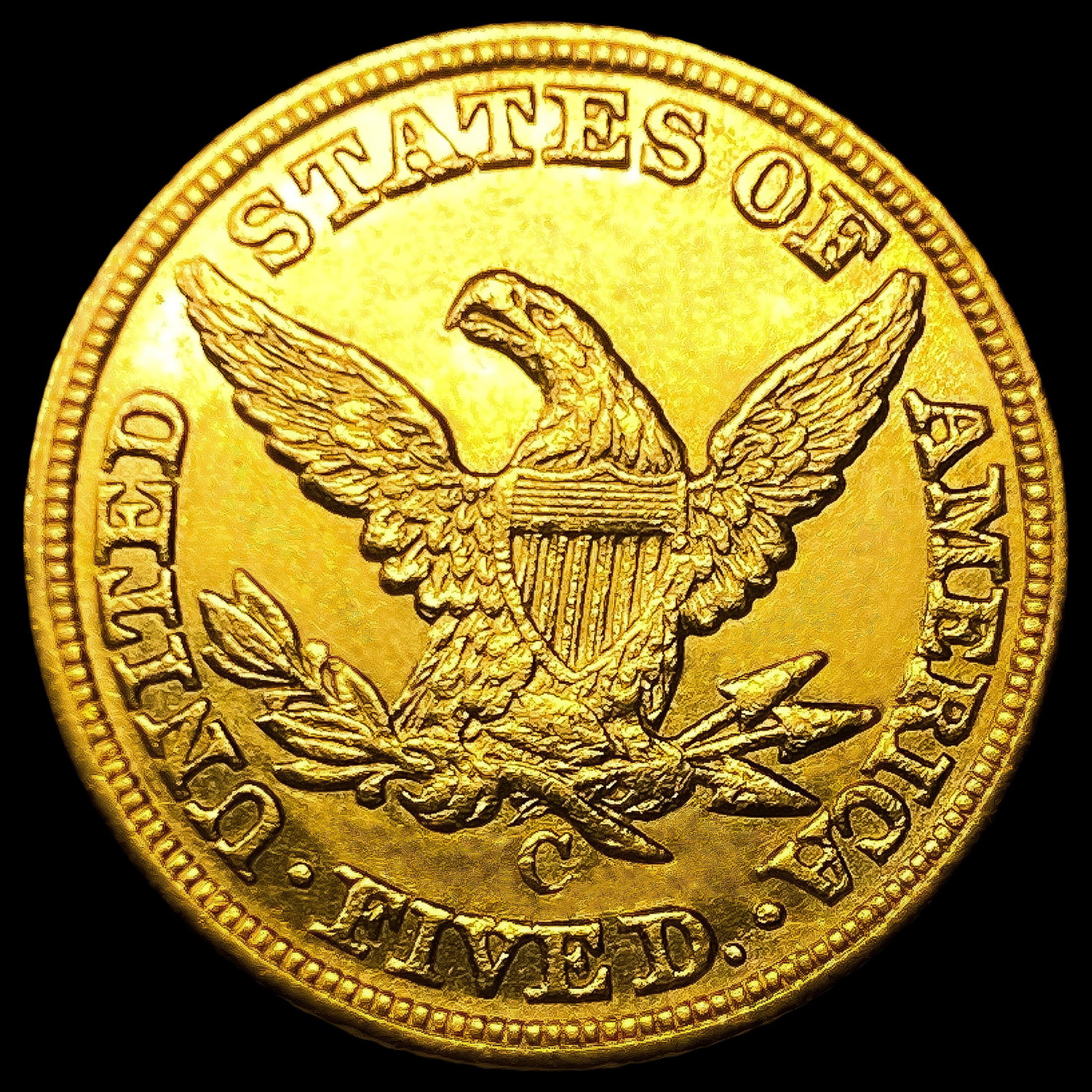 1848-C $5 Gold Half Eagle - 2