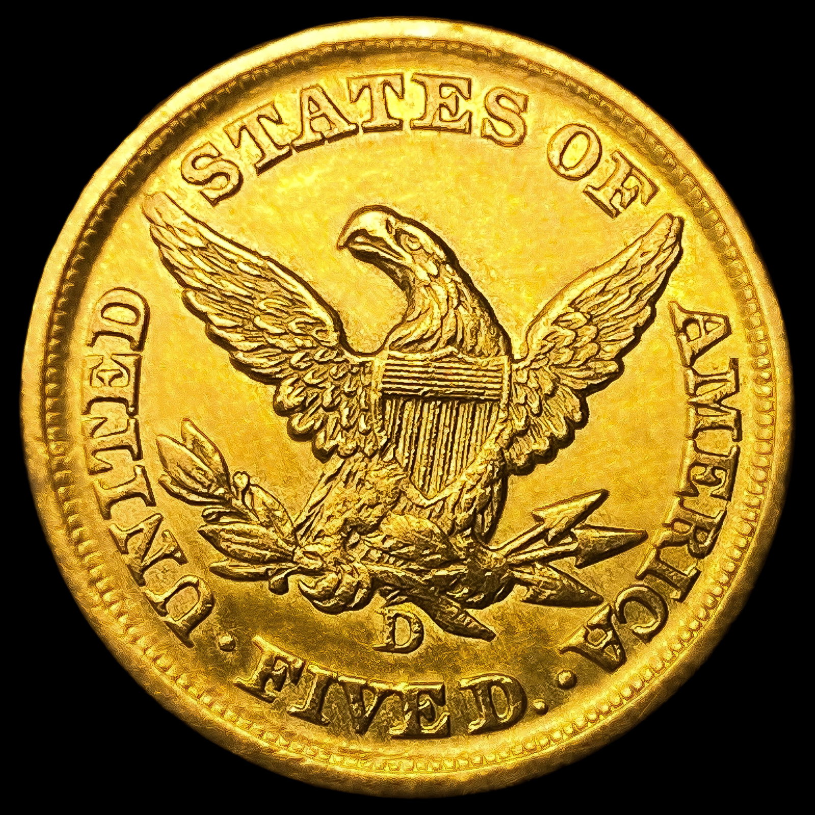 1852-D $5 Gold Half Eagle - 2