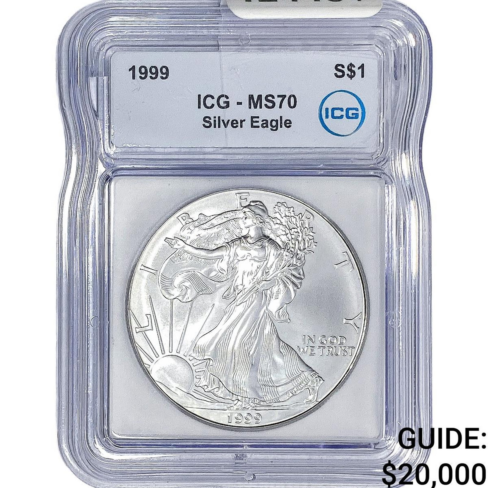 1999 Silver Eagle ICG MS70: 1999 Silver Eagle ICG MS70