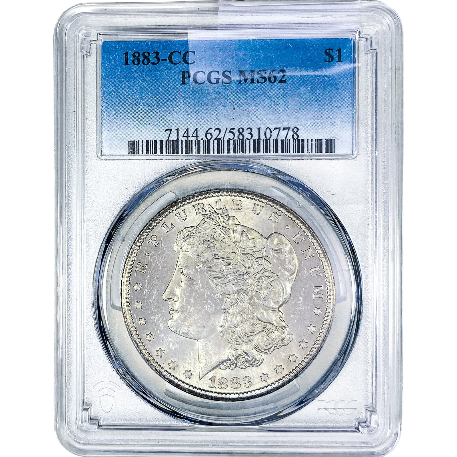 1883-CC Morgan Silver Dollar PCGS MS62: 1883-CC Morgan Silver Dollar PCGS MS62