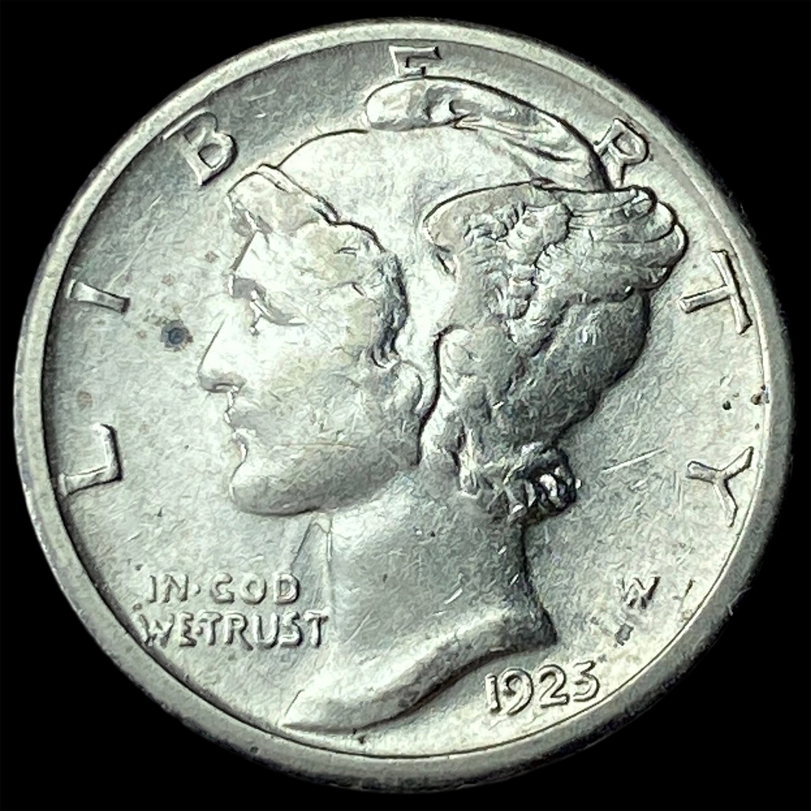 1923-S Silver Mercury Dime UNCIRCULATED: 1923-S Silver Mercury Dime UNCIRCULATED