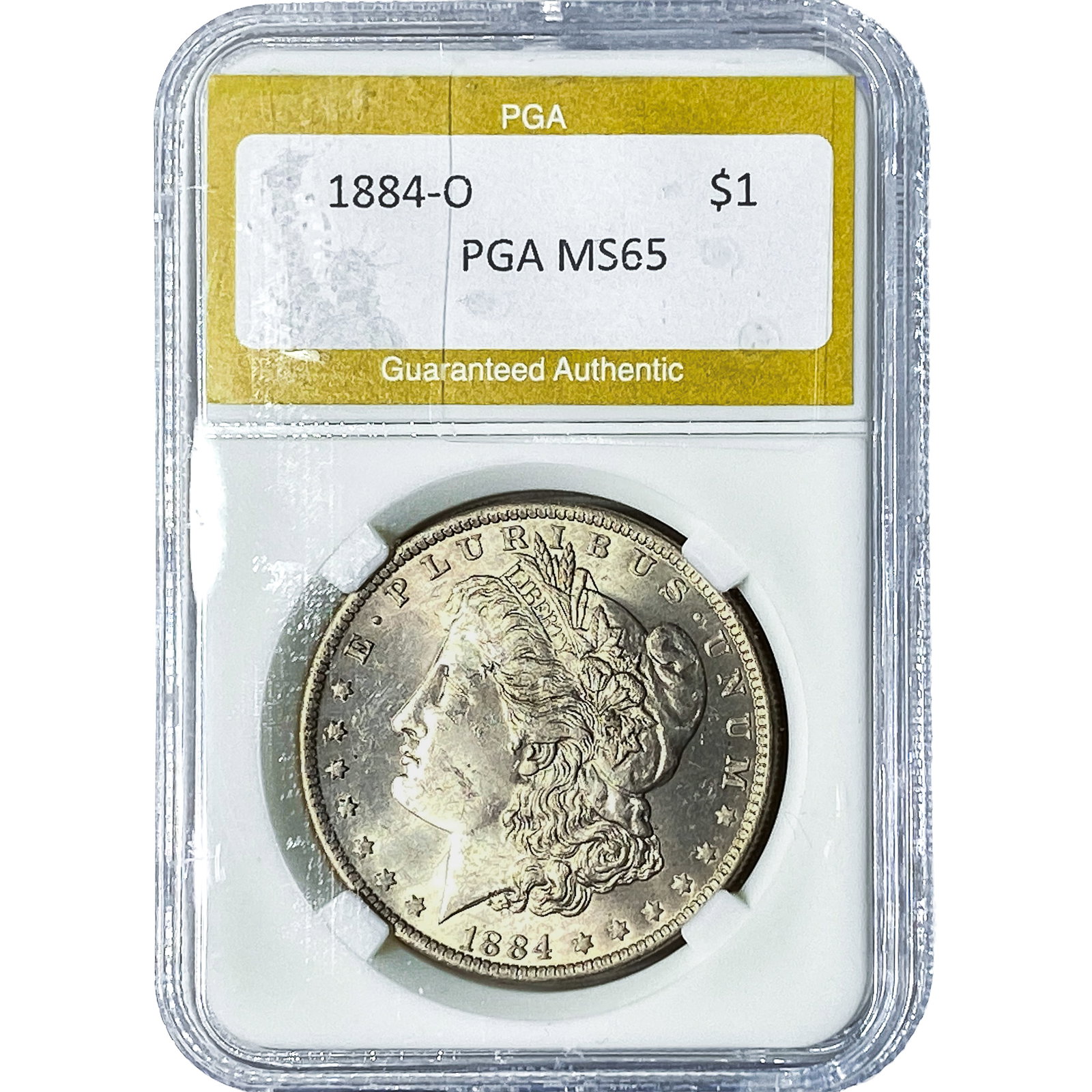 1884-O Morgan Silver Dollar PGA MS65: 1884-O Morgan Silver Dollar PGA MS65