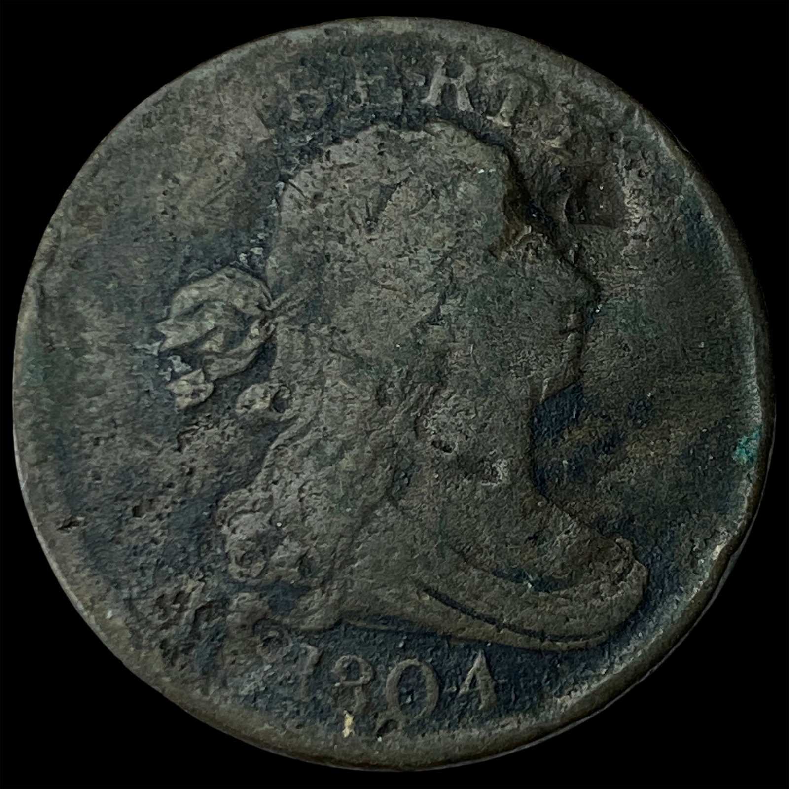 1804 Draped Bust Half Cent LIGHTLY CIRCULATED: 1804 Draped Bust Half Cent LIGHTLY CIRCULATED