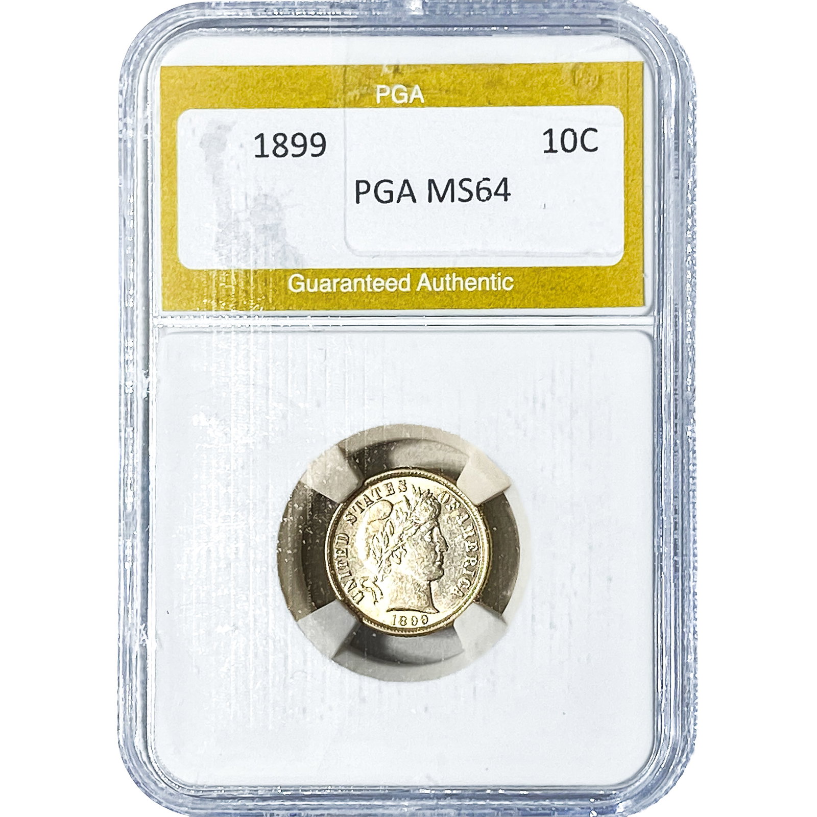 1899 Barber Dime PGA MS64: 1899 Barber Dime PGA MS64