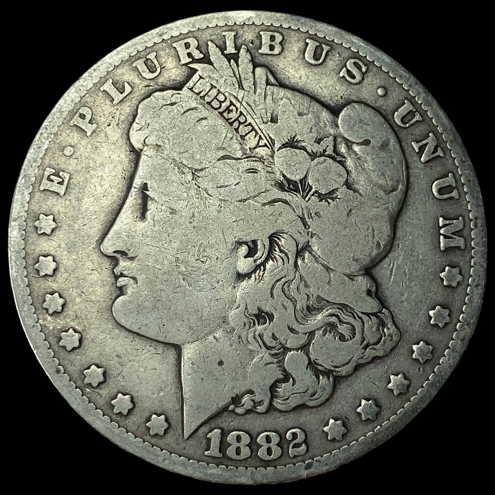 1882-CC Silver Morgan Dollar LIGHTLY CIRCULATED: 1882-CC Silver Morgan Dollar LIGHTLY CIRCULATED