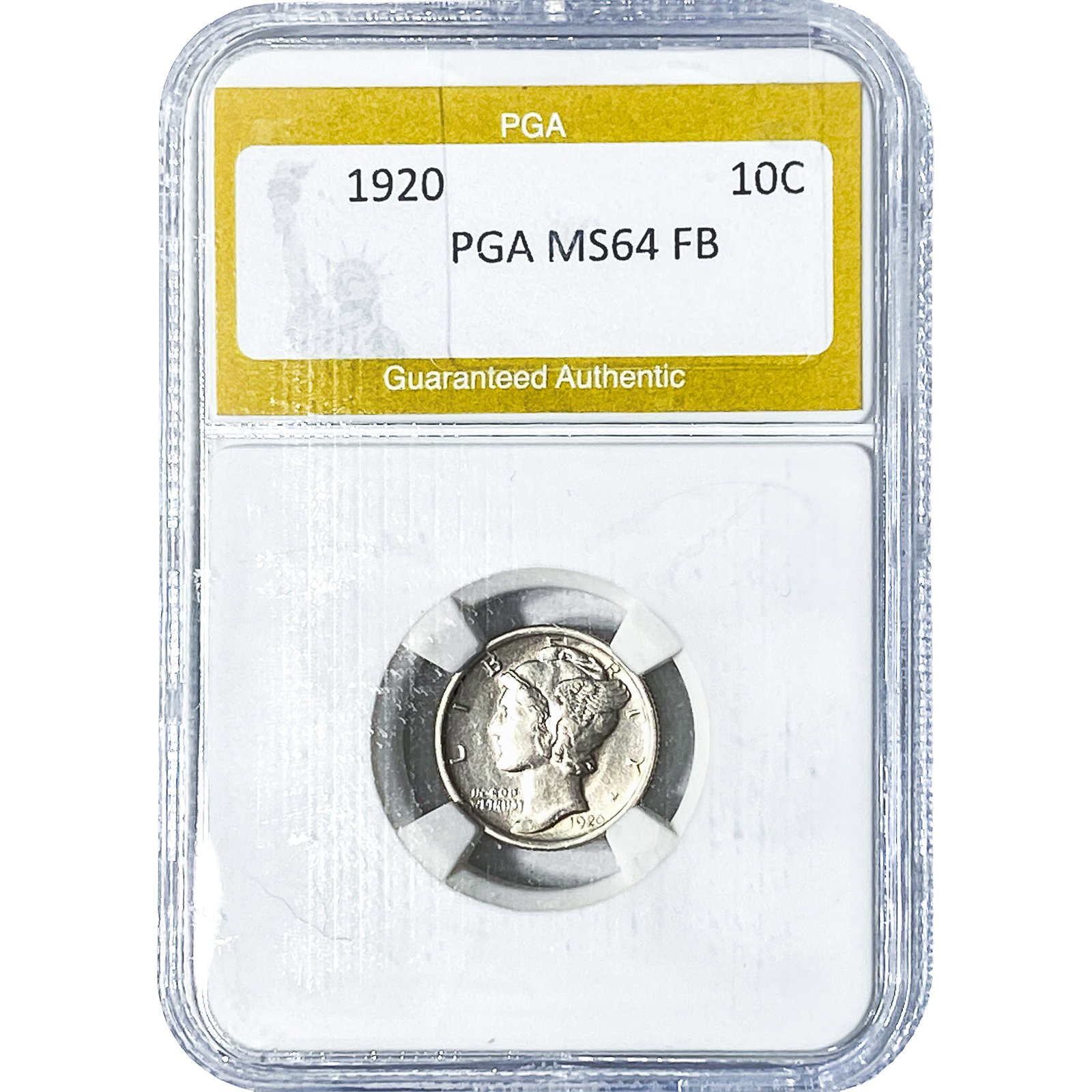 1920 Mercury Silver Dime PGA MS64FB: 1920 Mercury Silver Dime PGA MS64FB