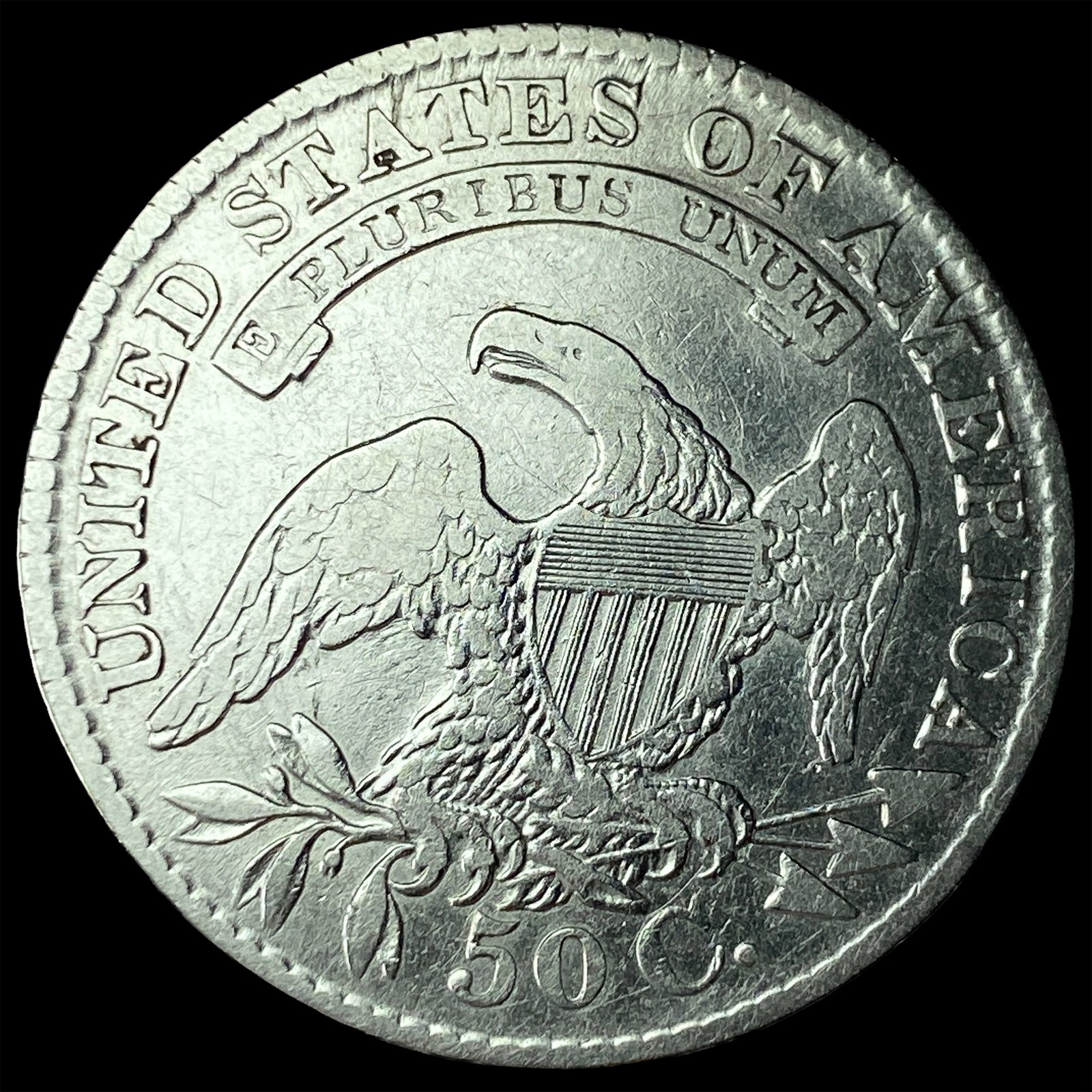 1830 Capped Bust Half Dollar LIGHTLY CIRCULATED - 2