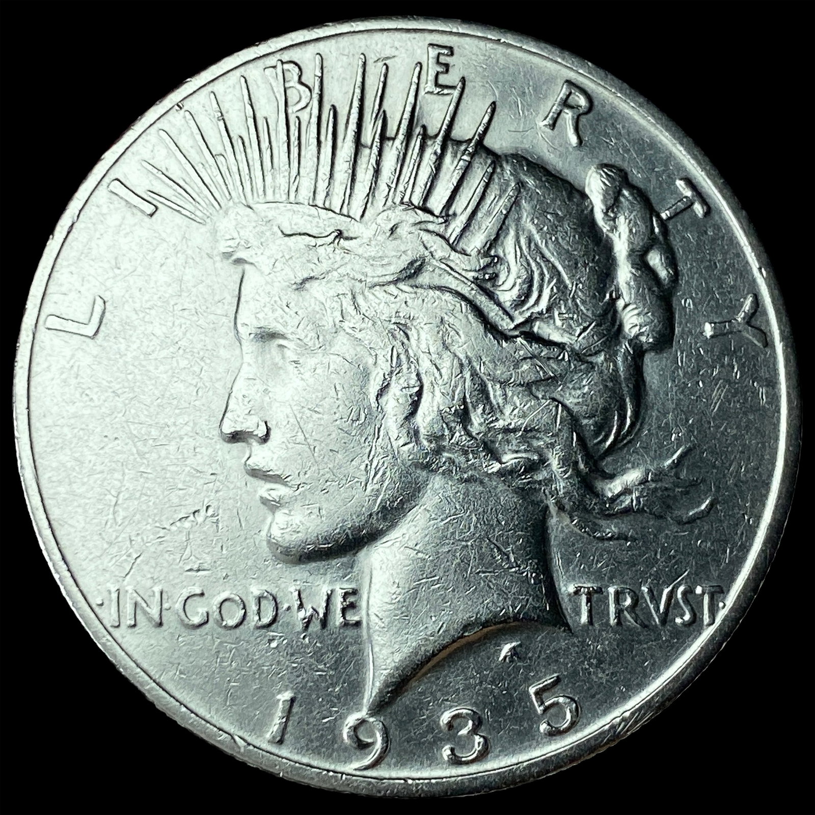 1935-S Silver Peace Dollar UNCIRCULATED: 1935-S Silver Peace Dollar UNCIRCULATED