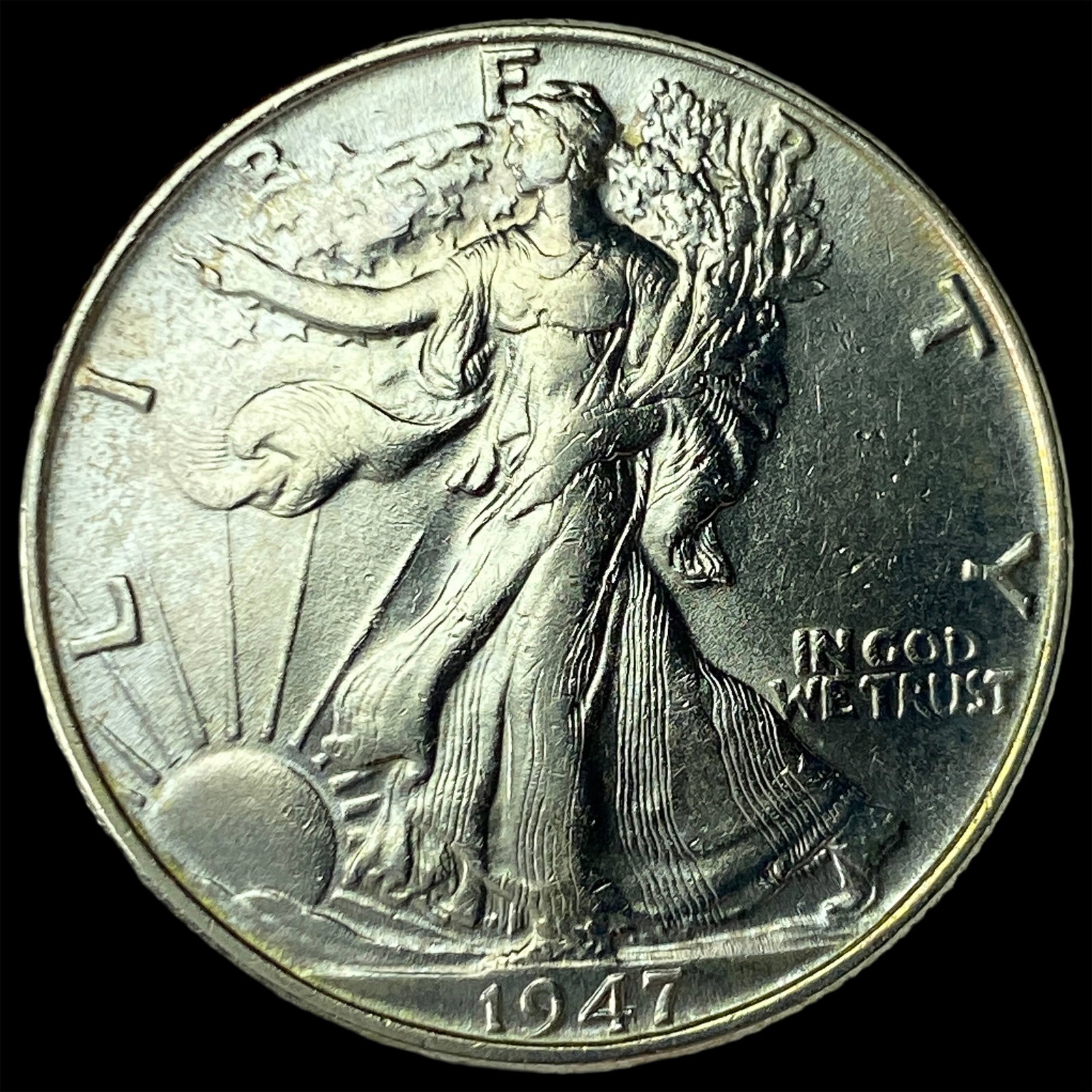 1947-P Silver Walking Liberty Half Dollar CHOICE BU (1 of 2)