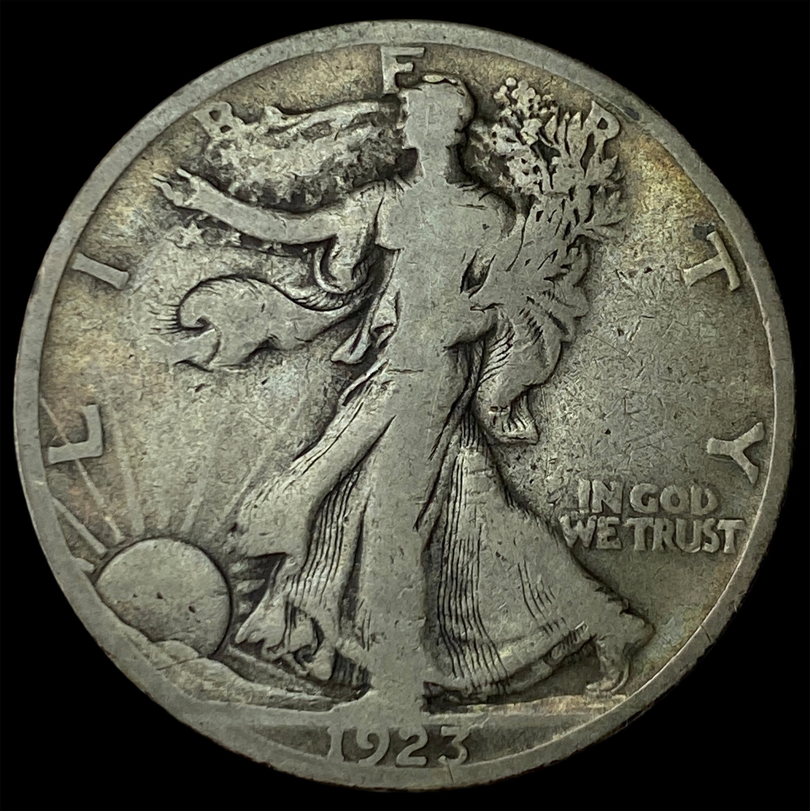 1923-S Silver Walking Liberty Half Dollar LIGHTLY CIRCULATED: 1923-S Silver Walking Liberty Half Dollar LIGHTLY CIRCULATED