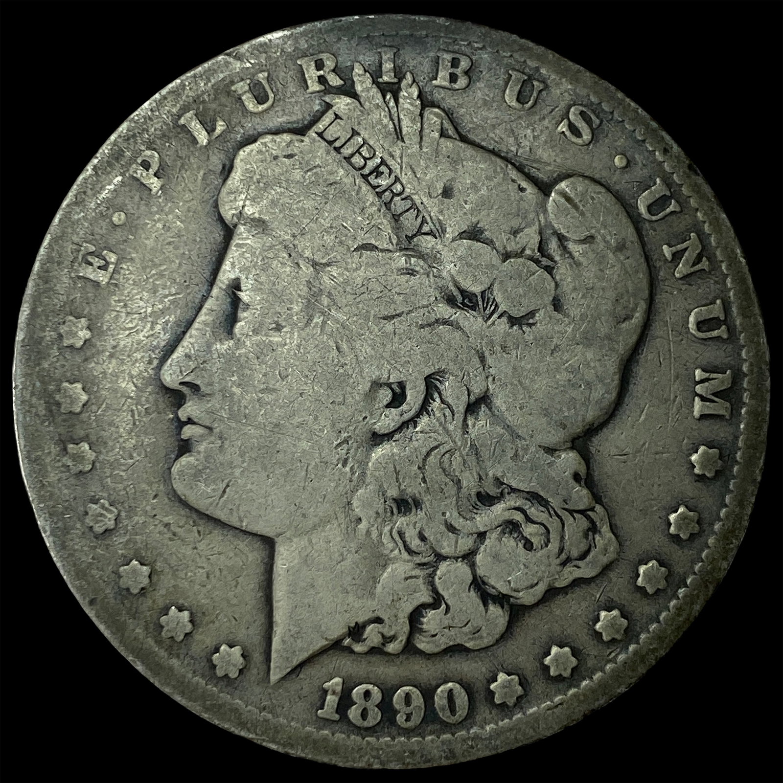 1890-S Silver Morgan Dollar LIGHTLY CIRCULATED: 1890-S Silver Morgan Dollar LIGHTLY CIRCULATED