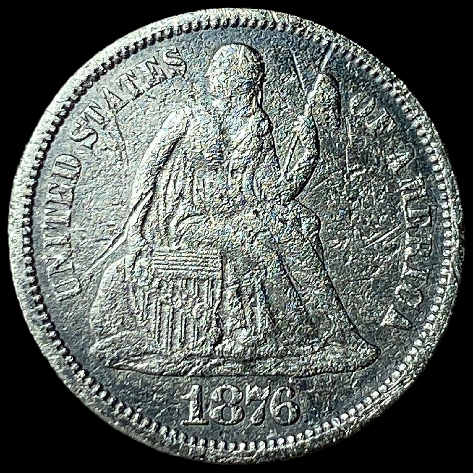 1876-CC Silver Seated Liberty Dime HIGH GRADE: 1876-CC Silver Seated Liberty Dime HIGH GRADE