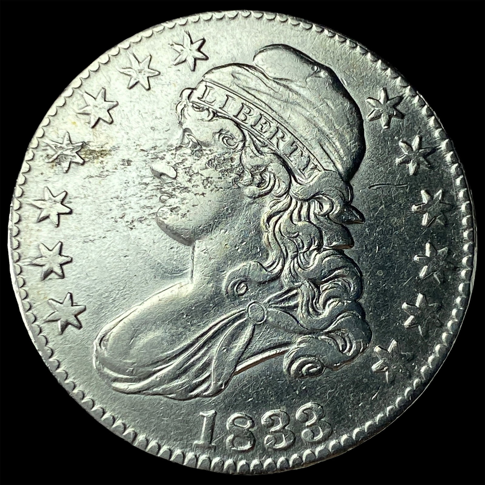 1833 Capped Bust Half Dollar UNCIRCULATED: 1833 Capped Bust Half Dollar UNCIRCULATED